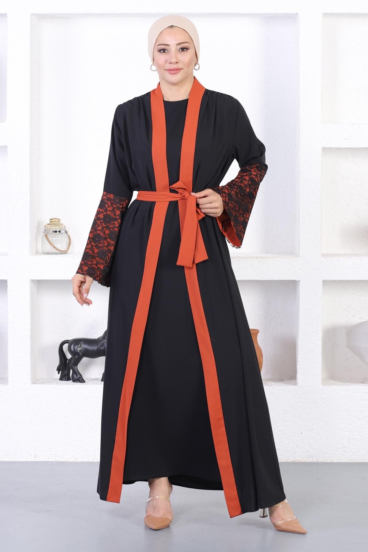 MODAMİHRAM Maxikleid Spitzen-Detail Abaya