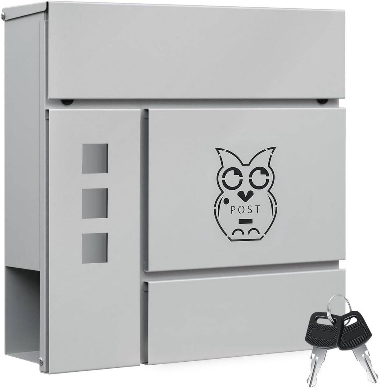 Woltu Wandbriefkasten (1-St), mit Zeitungsfach, Sichtfenstern, Wandbriefkas günstig online kaufen