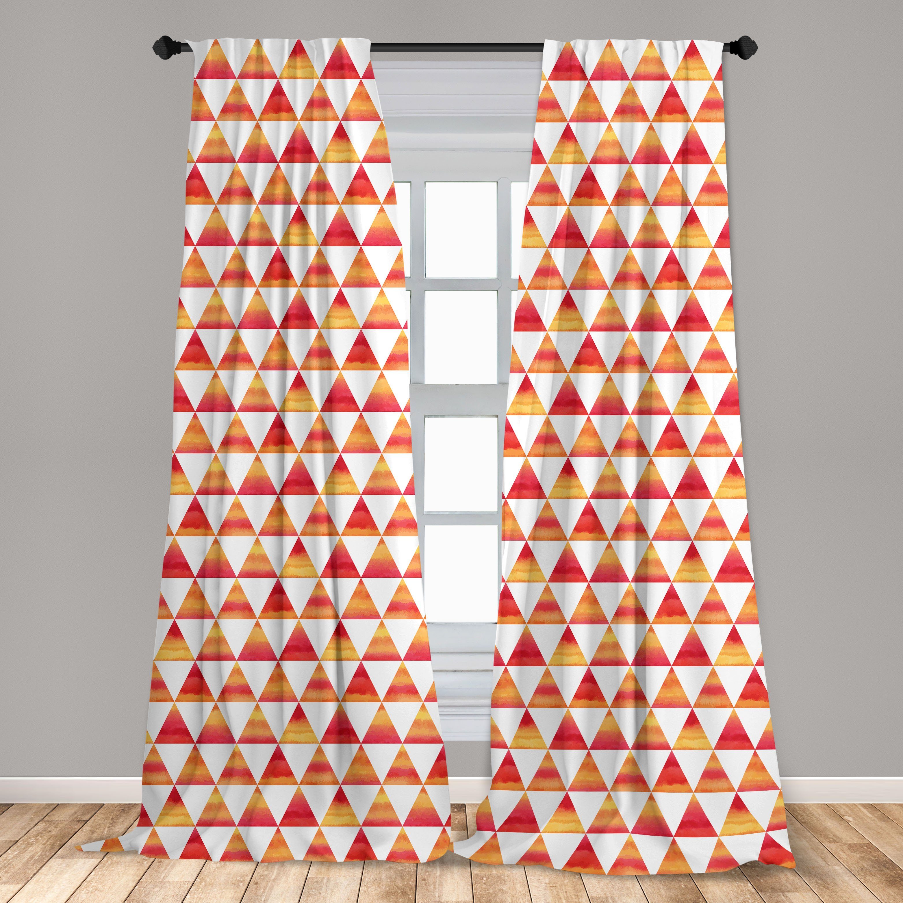 Dreieck für Abakuhaus, Gardine Microfaser, geometrische Dekor, Vorhang Kunst Schlafzimmer Wohnzimmer Abstrakt