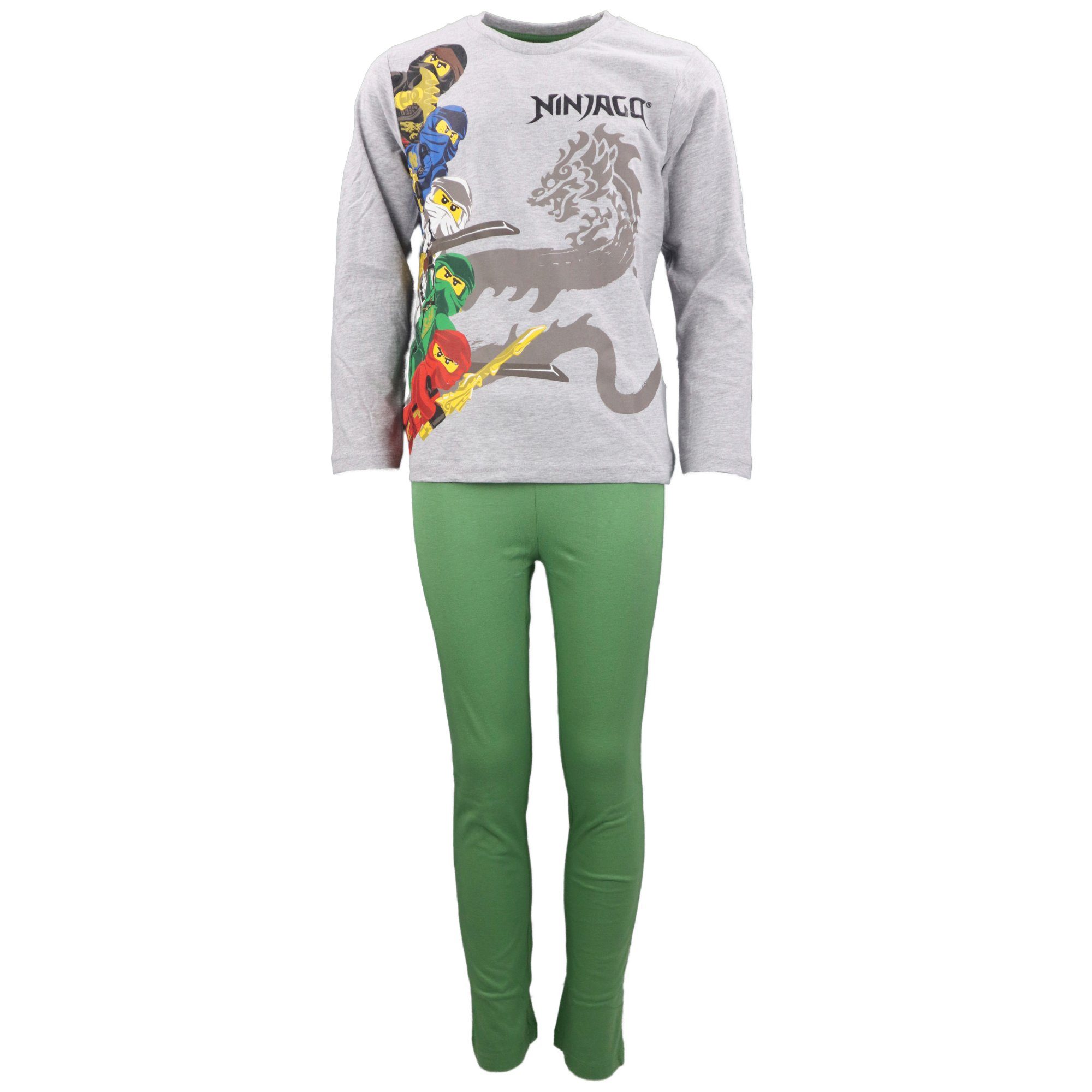 LEGO® Schlafanzug LEGO® Ninjago Jungen Kinder langarm Pyjama Gr. 98 bis 128