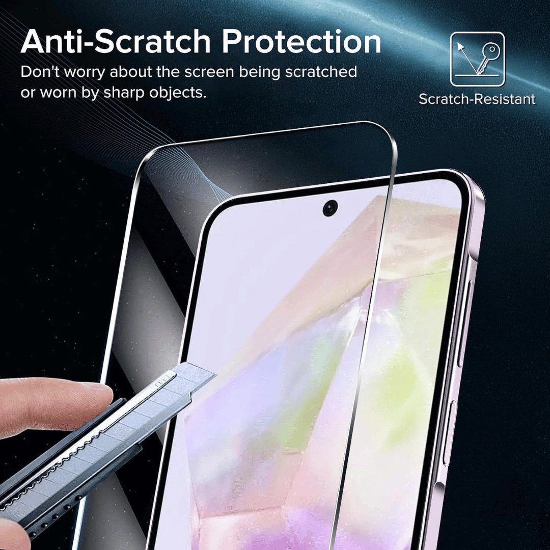 SmartUP Displayschutzglas 2X Schutzglas für Samsung Galaxy A56 5G Panzerfolie Display Full 9H für Samsung Galaxy A56 5G, kompletter Displayschutz – Bild 4 von 5