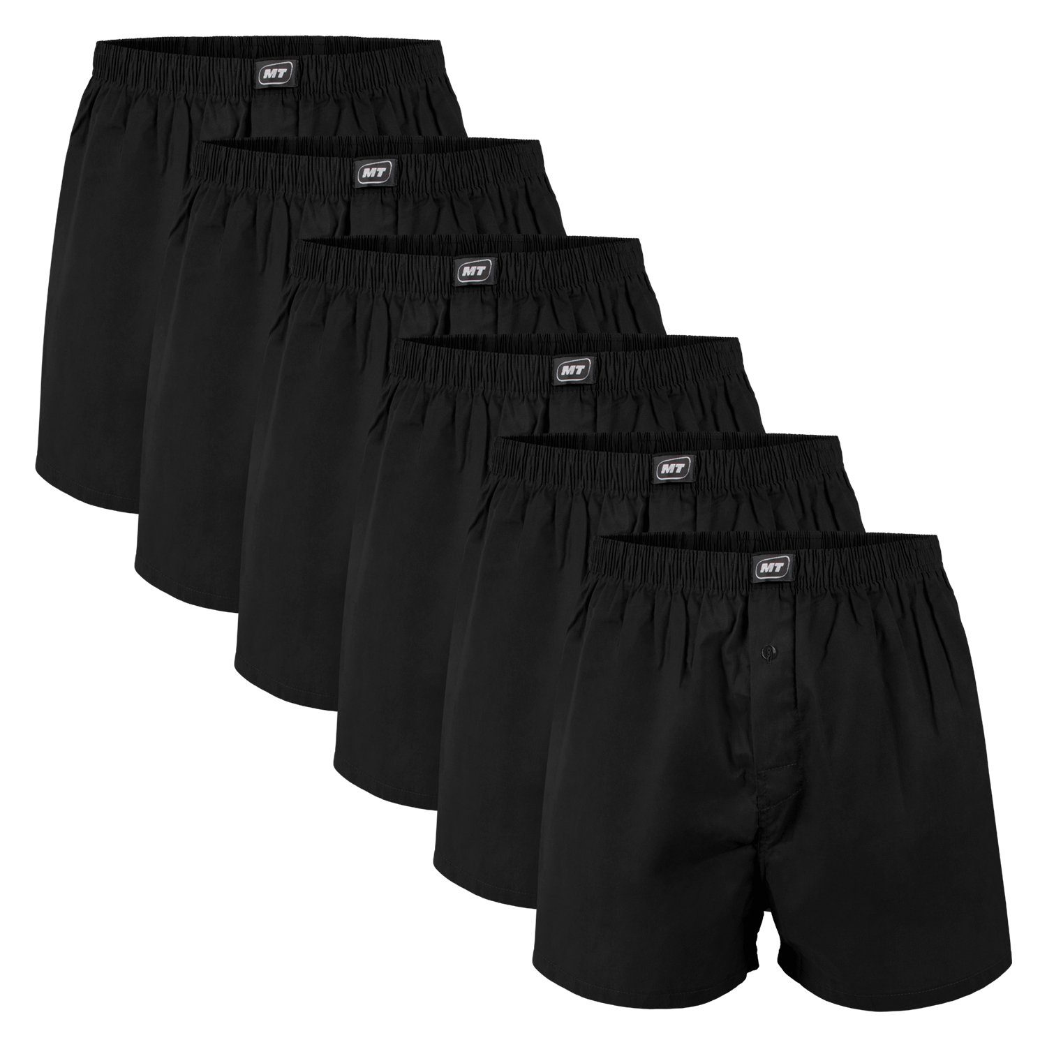 MT Boxershorts Herren Web Boxershorts (6er Pack) aus Baumwolle, Webboxer Shorts
