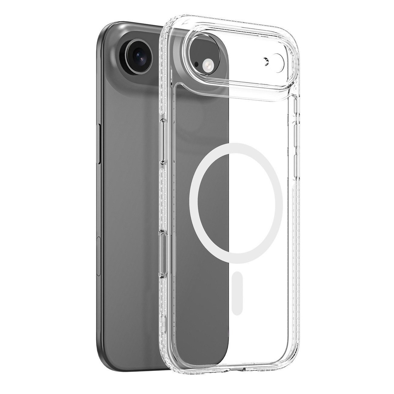 Dux Ducis Handyhülle Clin Mag Case Kompatibel mit iPhone 17 Air mit Magnetring transparent 6,5, Transparente Hülle mit integriertem Magnetring
