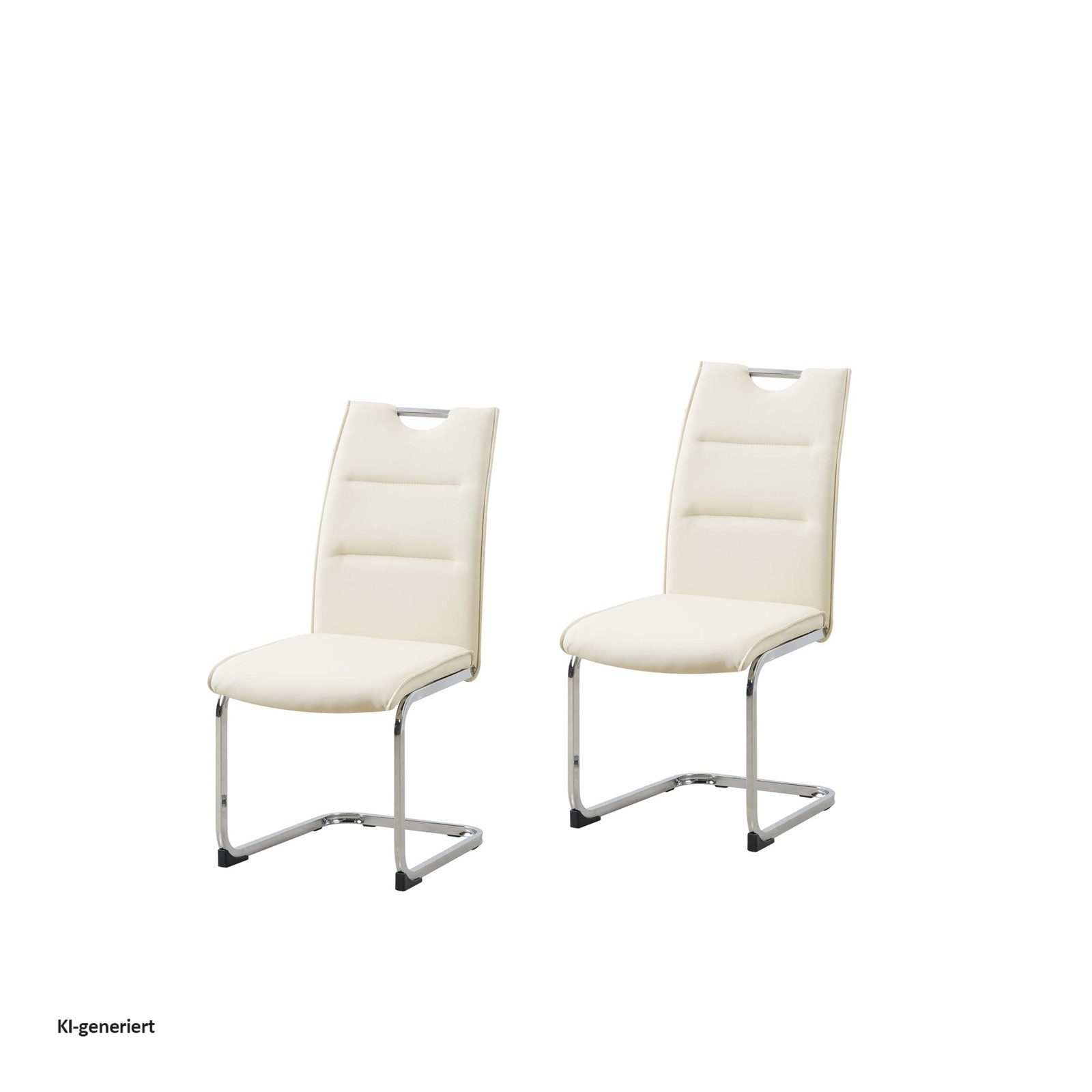 HTI-Line Freischwinger Schwingstuhl 2er Set PU DannyC (Set, 2 St), Freischwinger Esszimmerstuhl Kunstleder