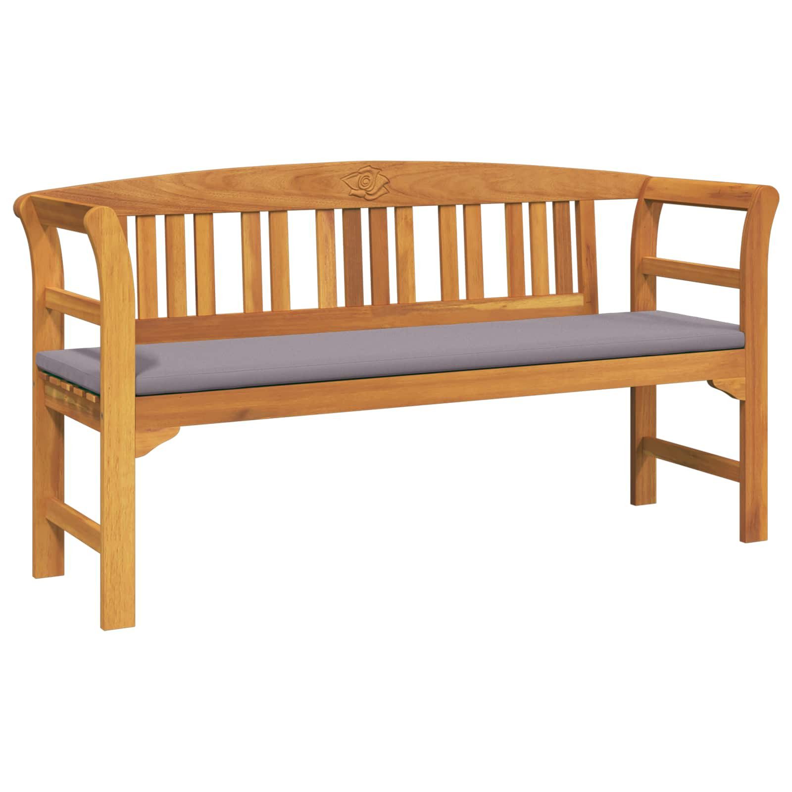 vidaXL Gartenbank Rosenbank Natur 157 x 46 x 82,5 cm Massivholz