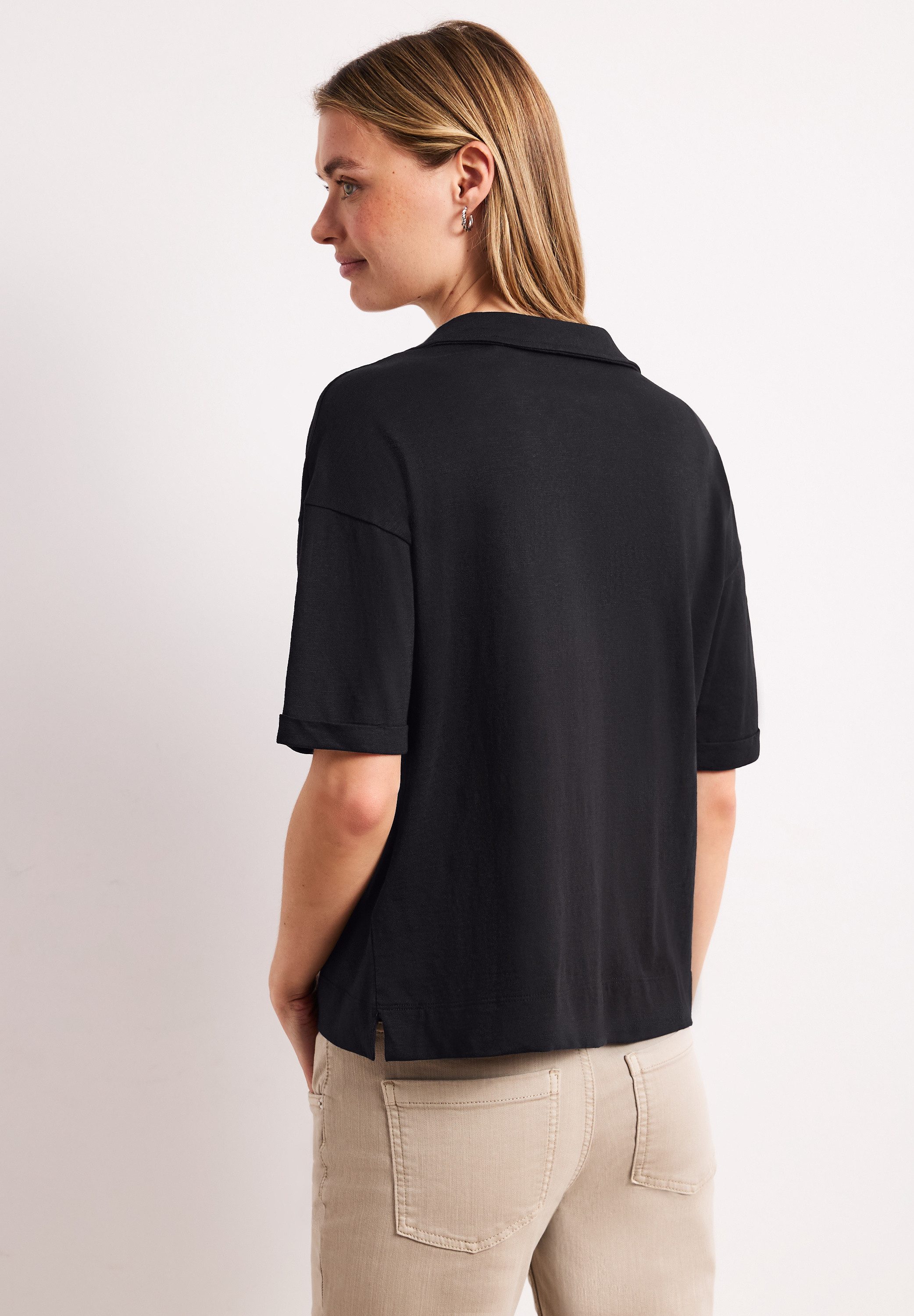 STREET ONE Poloshirt im soften Baumwoll-Mix