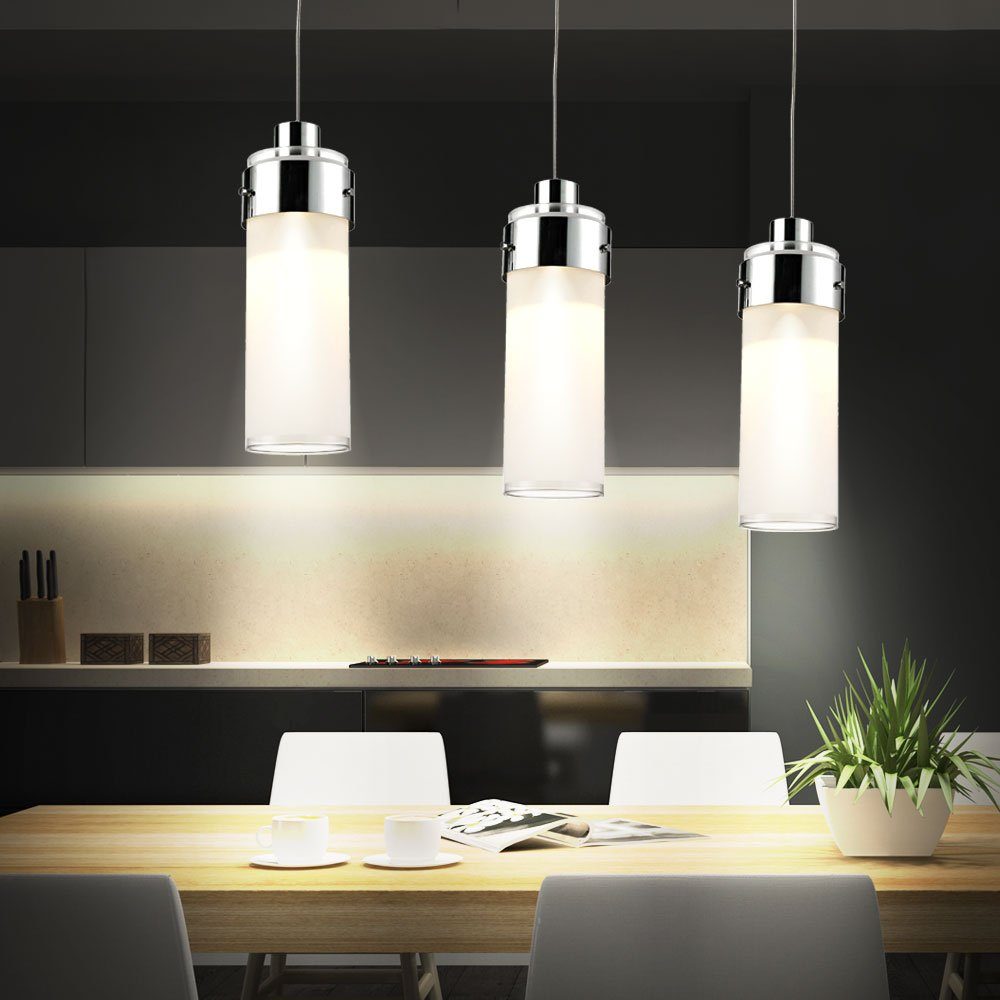 etc-shop LED Pendelleuchte, LED-Leuchtmittel fest verbaut, Warmweiß, Pendelleuchte Hängeleuchte Esszimmerlampe Pendellampe Wohnzimmer