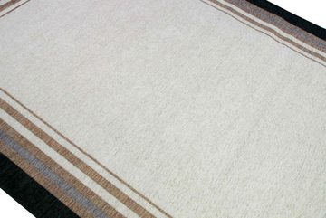 Teppich Teppich modern Wohnzimmer Teppich grau creme, Carpetia, rechteckig, Höhe: 9 mm