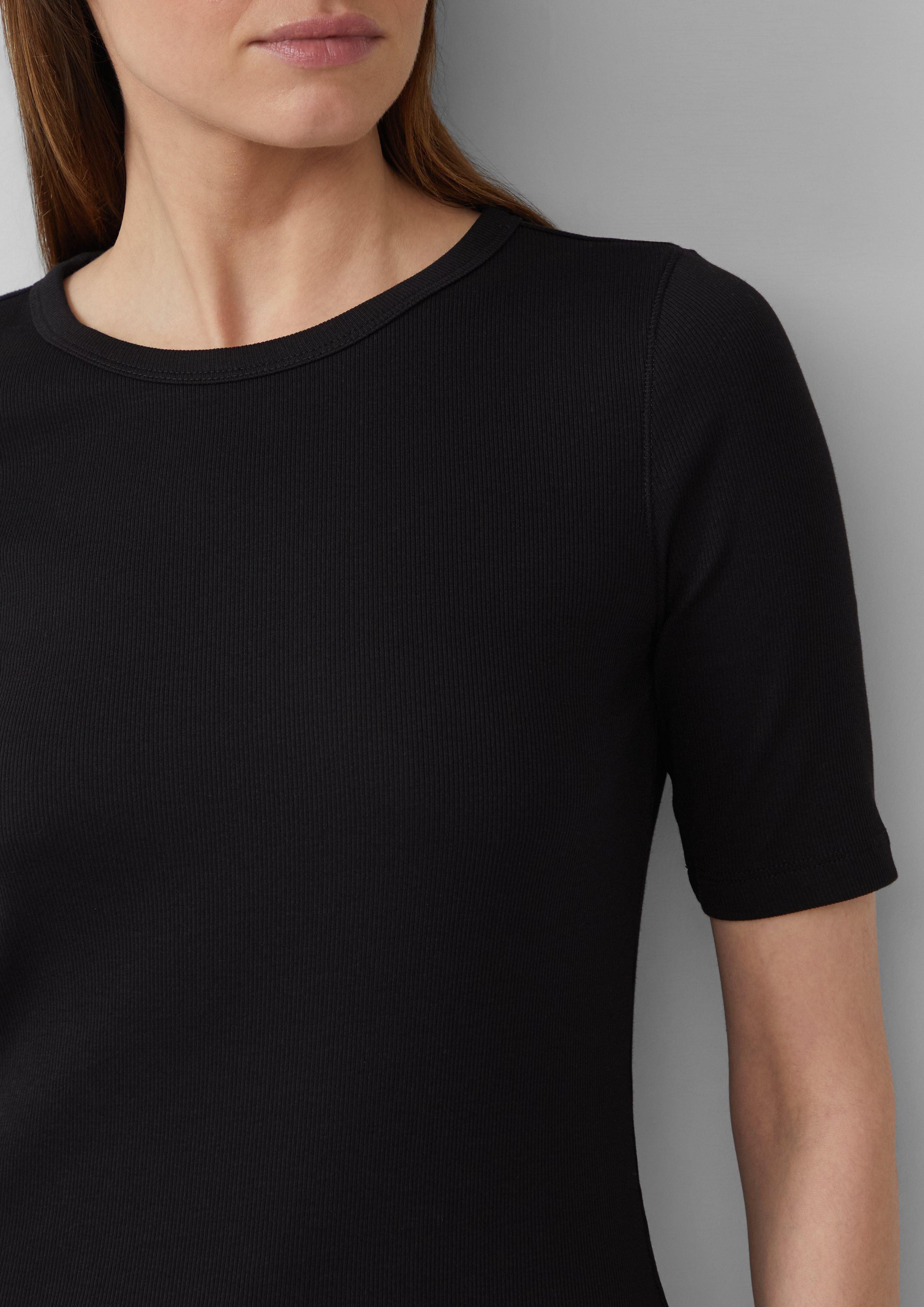 s.Oliver Kurzarmshirt Geripptes T-Shirt im Slim günstig online kaufen