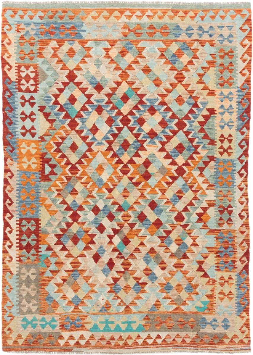 Orientteppich Kelim Afghan Nain mm Höhe: Handgewebter rechteckig, Orientteppich, 164x235 Trading, 3