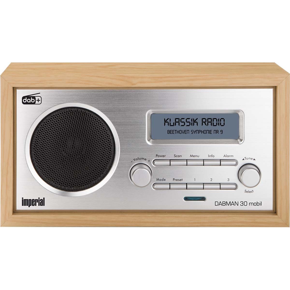 IMPERIAL 22-129-00 Radio (DAB+ Radio, 2 W, DAB+, FM, Bluetooth, Powerbank-Funktion, für unterwegs, Holzdesign)