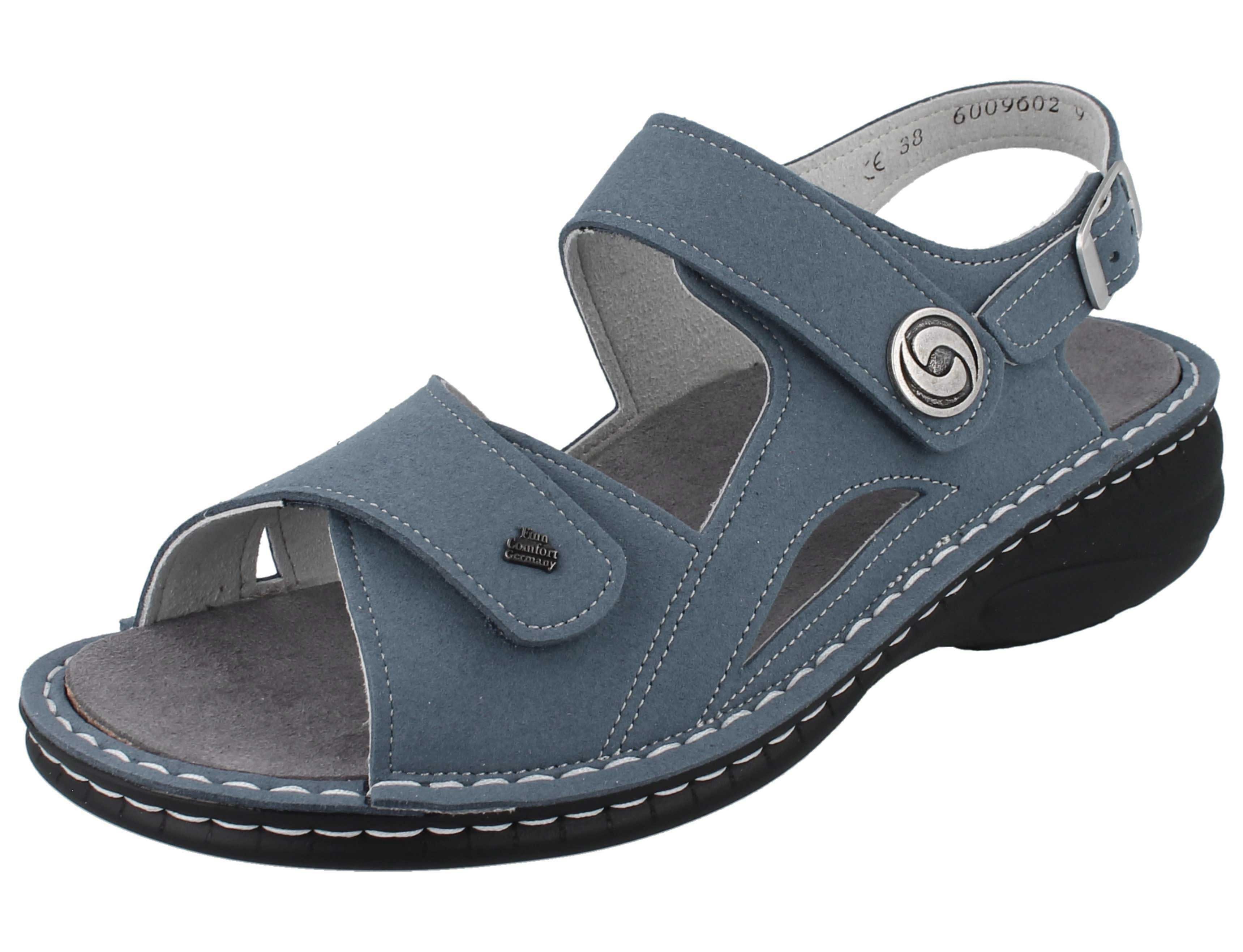 Finn Comfort FINN COMFORT Hanna Damen Sandale blau vegan - Größe: 42 Sandale