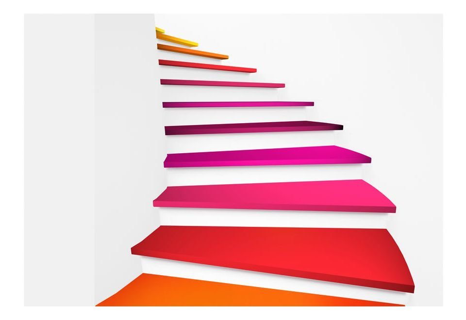 1x0.7 lichtbeständige Design halb-matt, Colorful stairs KUNSTLOFT m, Tapete Vliestapete