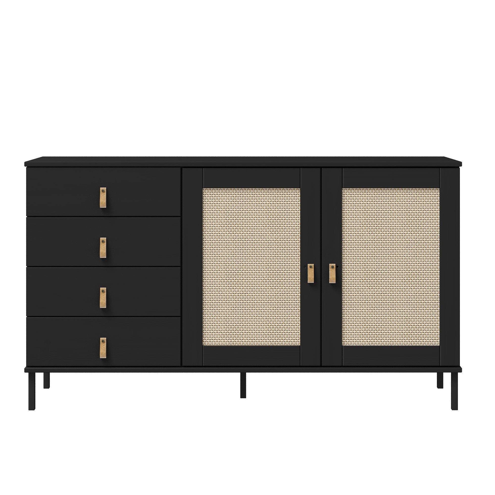 Woodroom Sideboard Valencia, Kiefer massiv lackiert, BxHxT 140x80x40 cm günstig online kaufen
