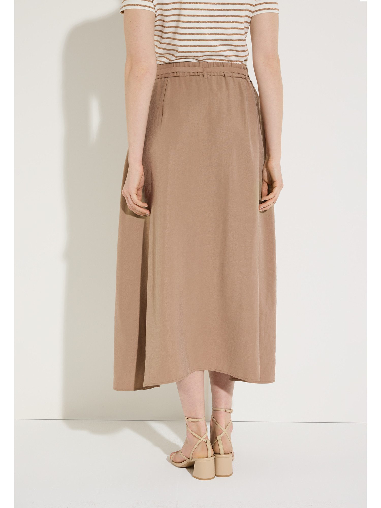 MORE&MORE A-Linien-Rock femininer Midi-Schlupfrock