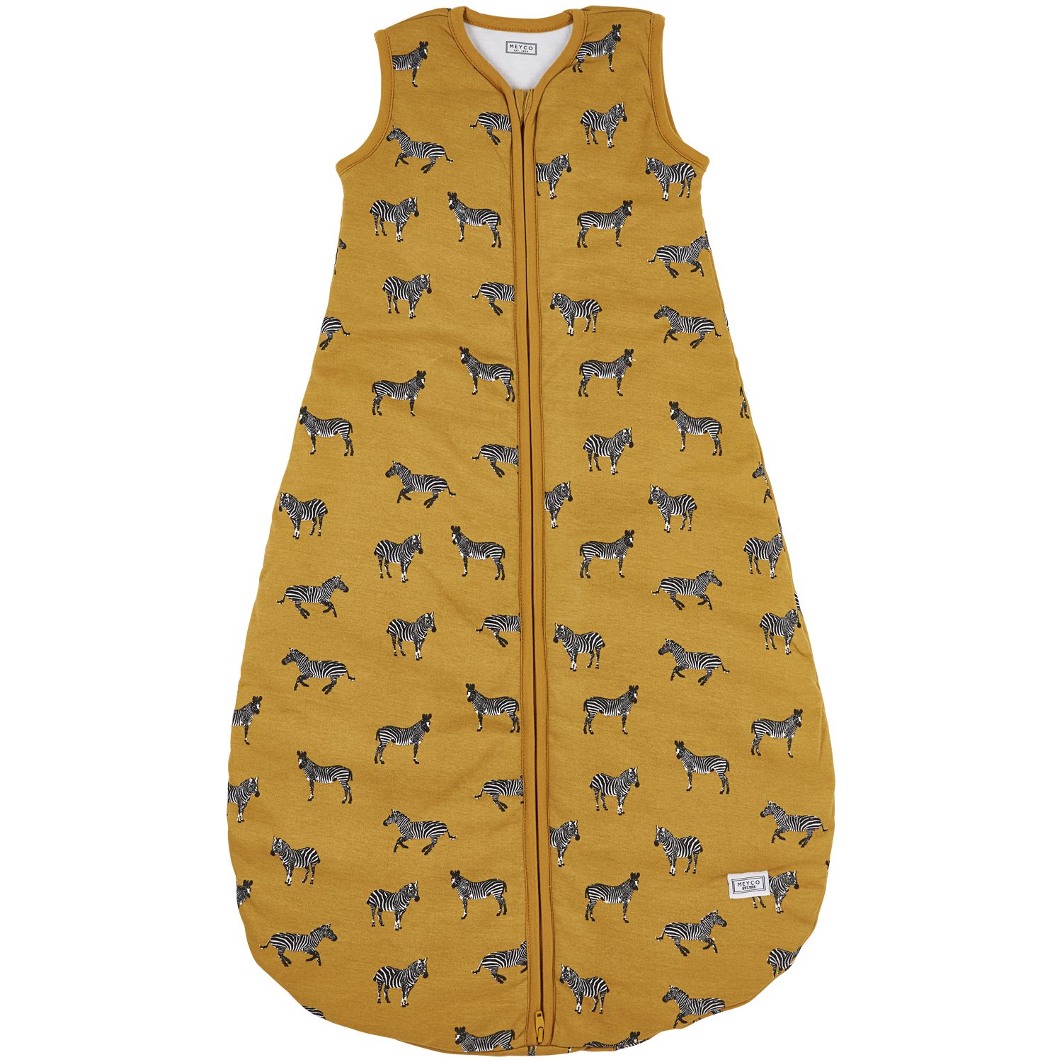 Meyco Baby Babyschlafsack Zebra Animal Honey Gold (100% Baumwolle, 1 tlg), 86cm