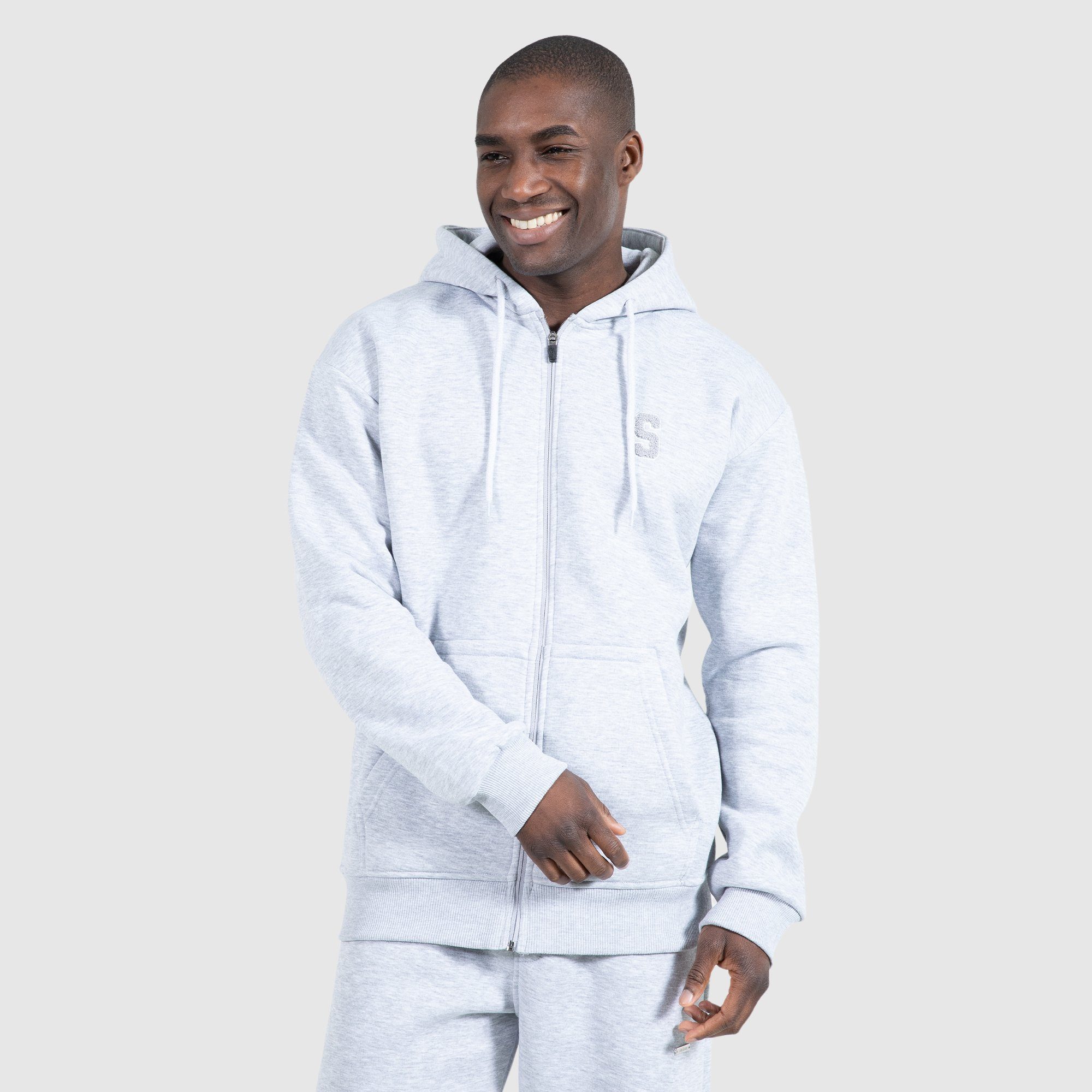 Melange - Grau Hoodie Damon Smilodox