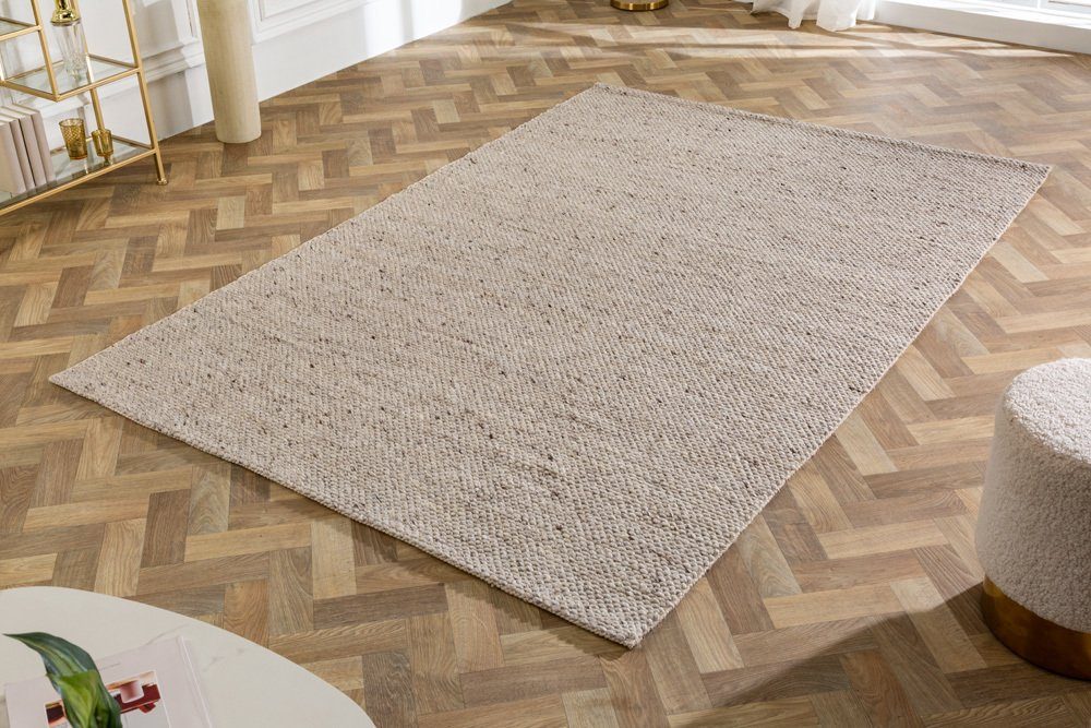 riess-ambiente Teppich WOOL 240x160cm silbergrau, rechteckig, Höhe: 10 mm, Wohnzimmer · Wolle · Mischgewebe · Landhausstil