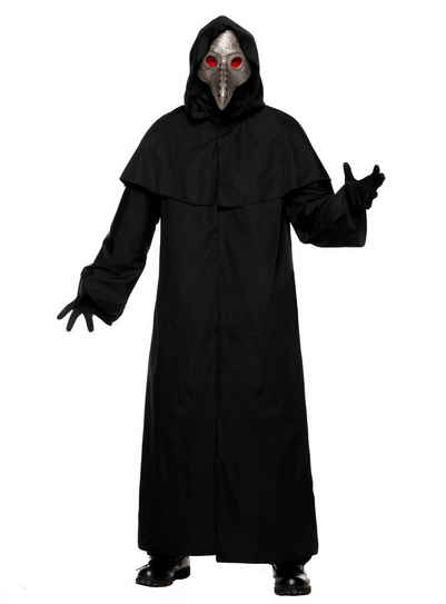 Underwraps Kostüm Schwarze Robe mit Schulterumhang, Der perfekte Umhang für Mönch und Monster!