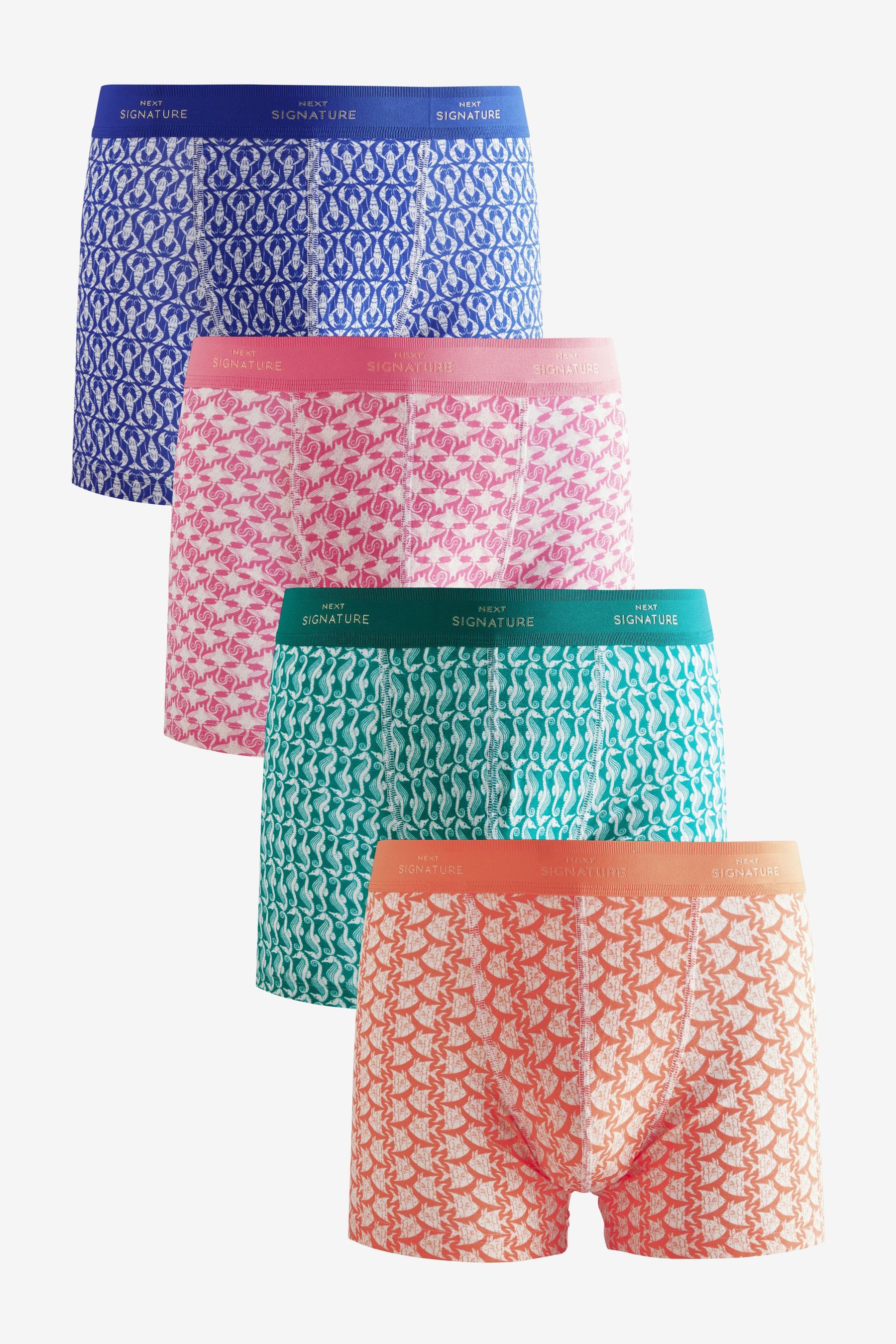 Boxershorts Signature Boxershorts mit Baumwolle, 4er-Pack