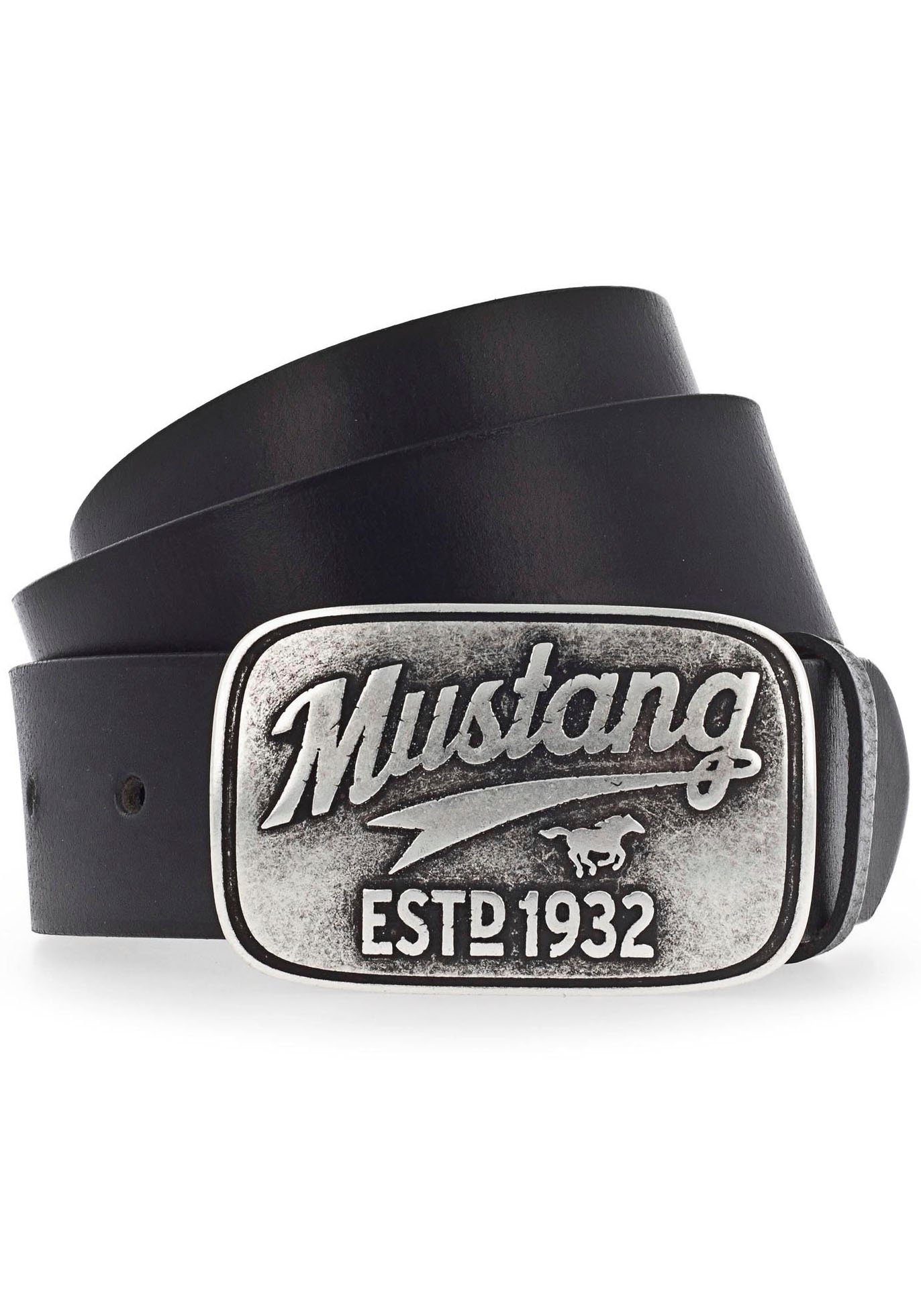 im Used-Look, mit Logoschnalle Koppelgürtel Western MUSTANG Look