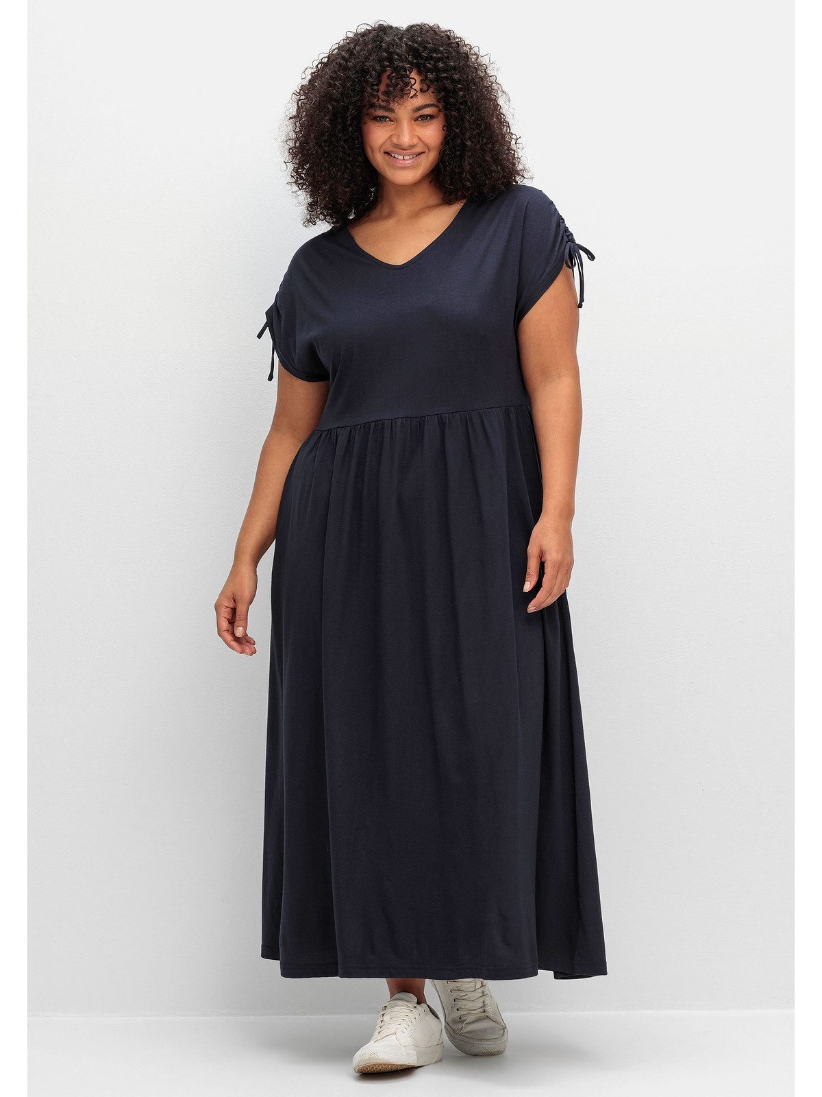 Sheego Jerseykleid Große Größen mit Tunnelzug günstig online kaufen