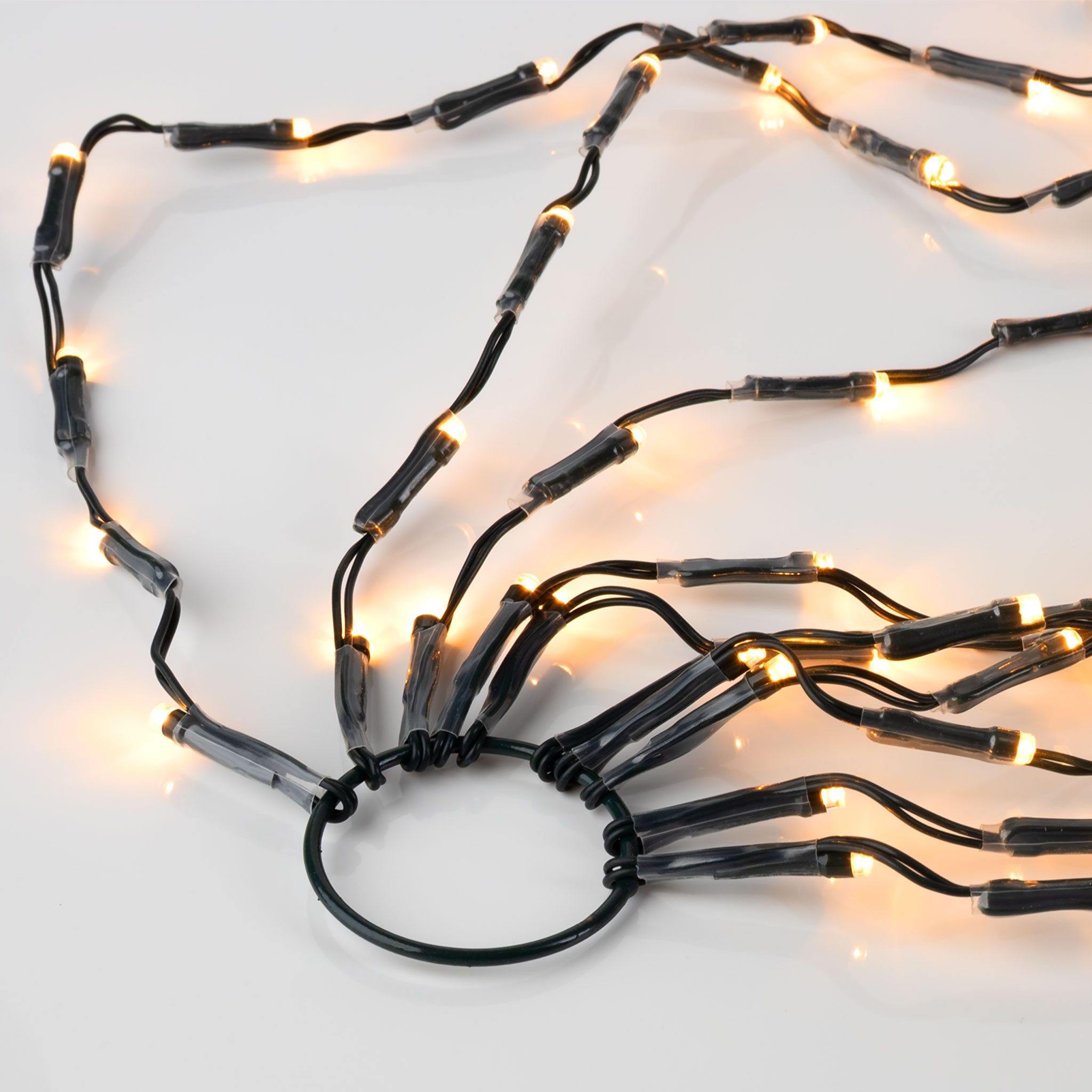 Spetebo LED-Lichternetz LED Buchsbaum Beleuchtung mit 100 LED warm weiß, 100-flammig, Garten Deko Lichtervorhang
