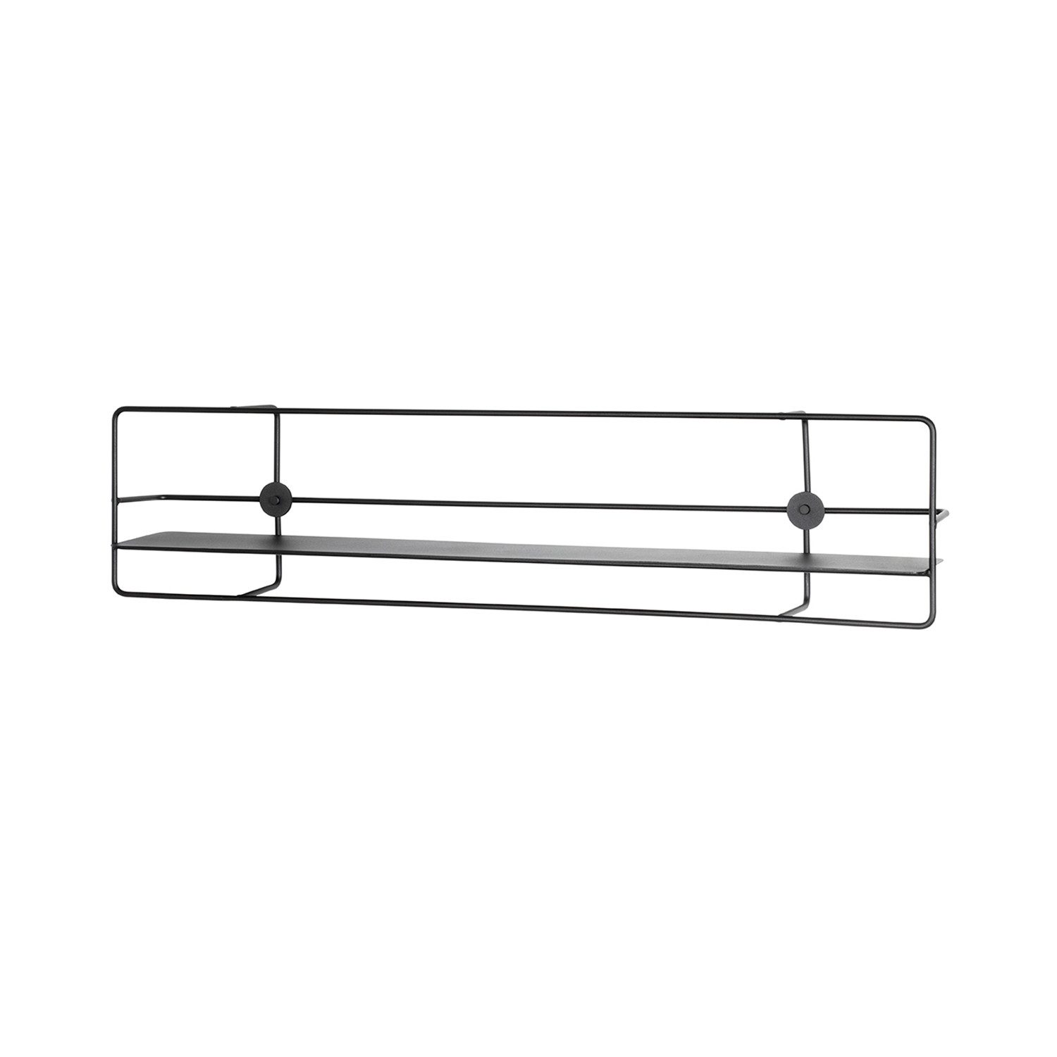 HAKU Wandregal NISSEDAL 1 Wandregal Schwarz - Metall - H. 21cm x B. 90cm, 1xWandregal, Wandboard - Regalbrett - Wandablage - Häneregal