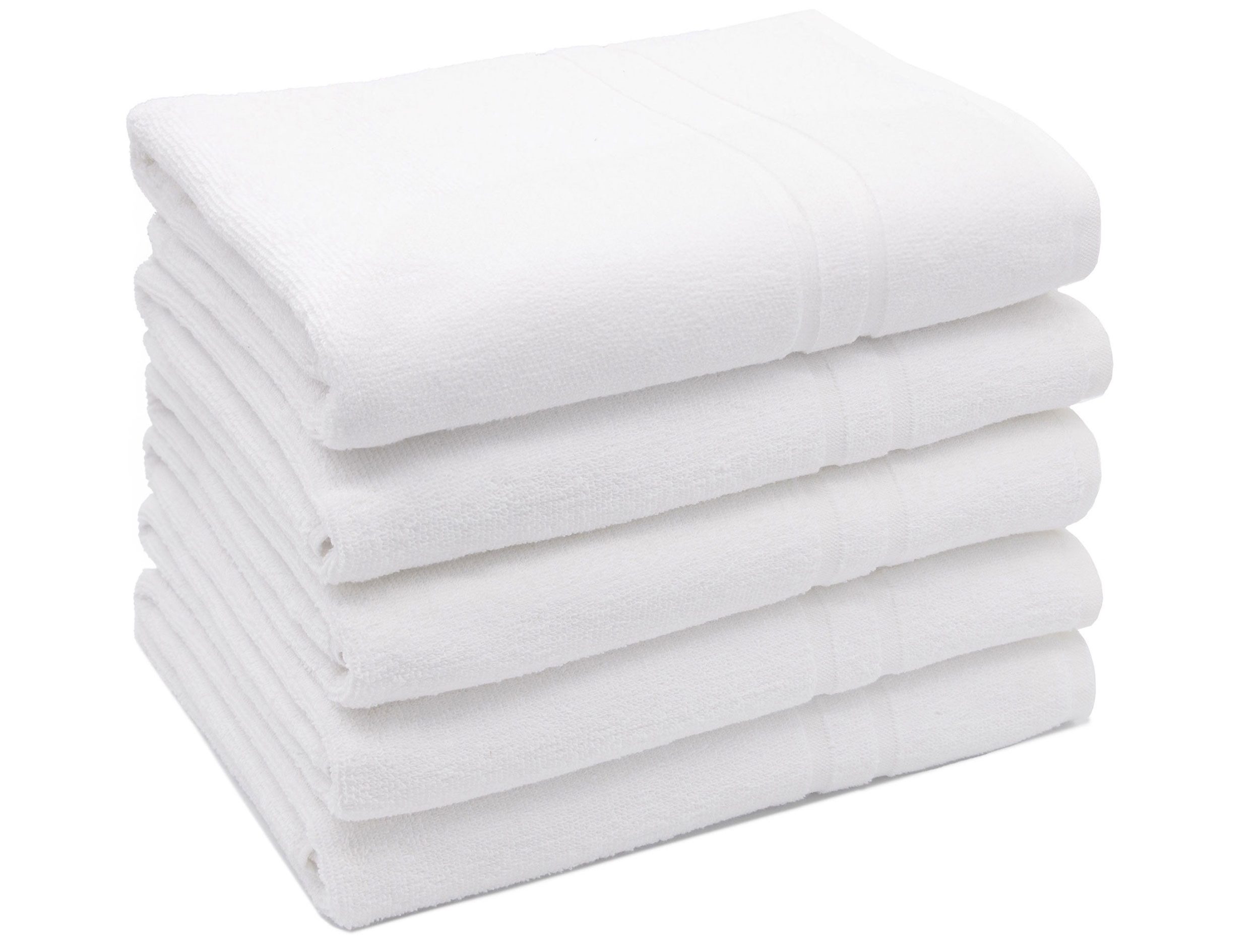 ZOLLNER Duschtücher, Frottier (5-St), 70 x 140 cm, 100% Baumwolle