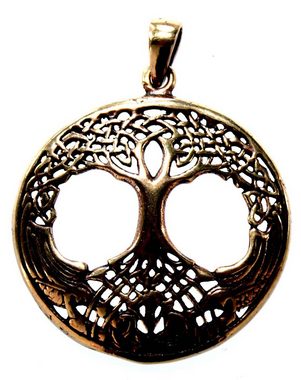 Kiss of Leather Kettenanhänger Lebensbaum Lebens Baum Tree of Life Yggdrasil Anhänger Bronze