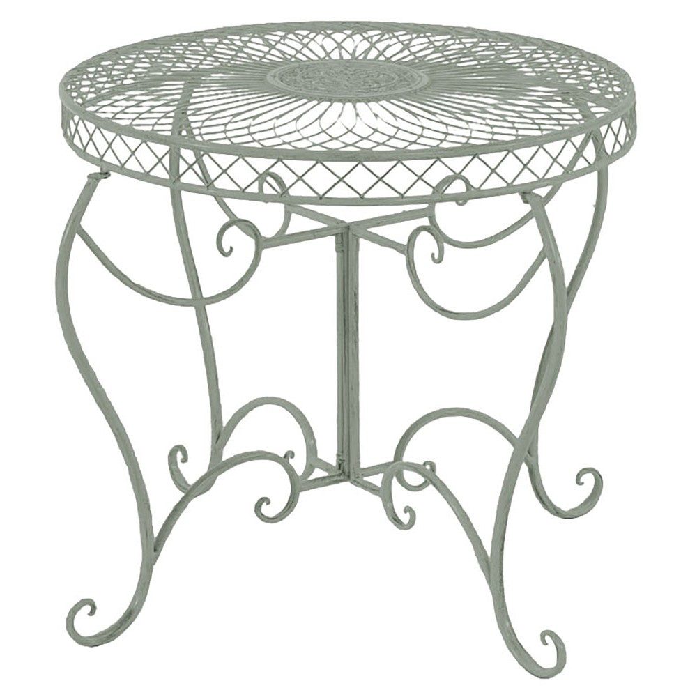 CLP Gartentisch Bistrotisch Balkontisch Terrassentisch (Spar-Set, 1-St., 90 x 90 x 69 cm stabil), Eisen, pulverbeschichtet, Jugendstil-Ornamente, rund