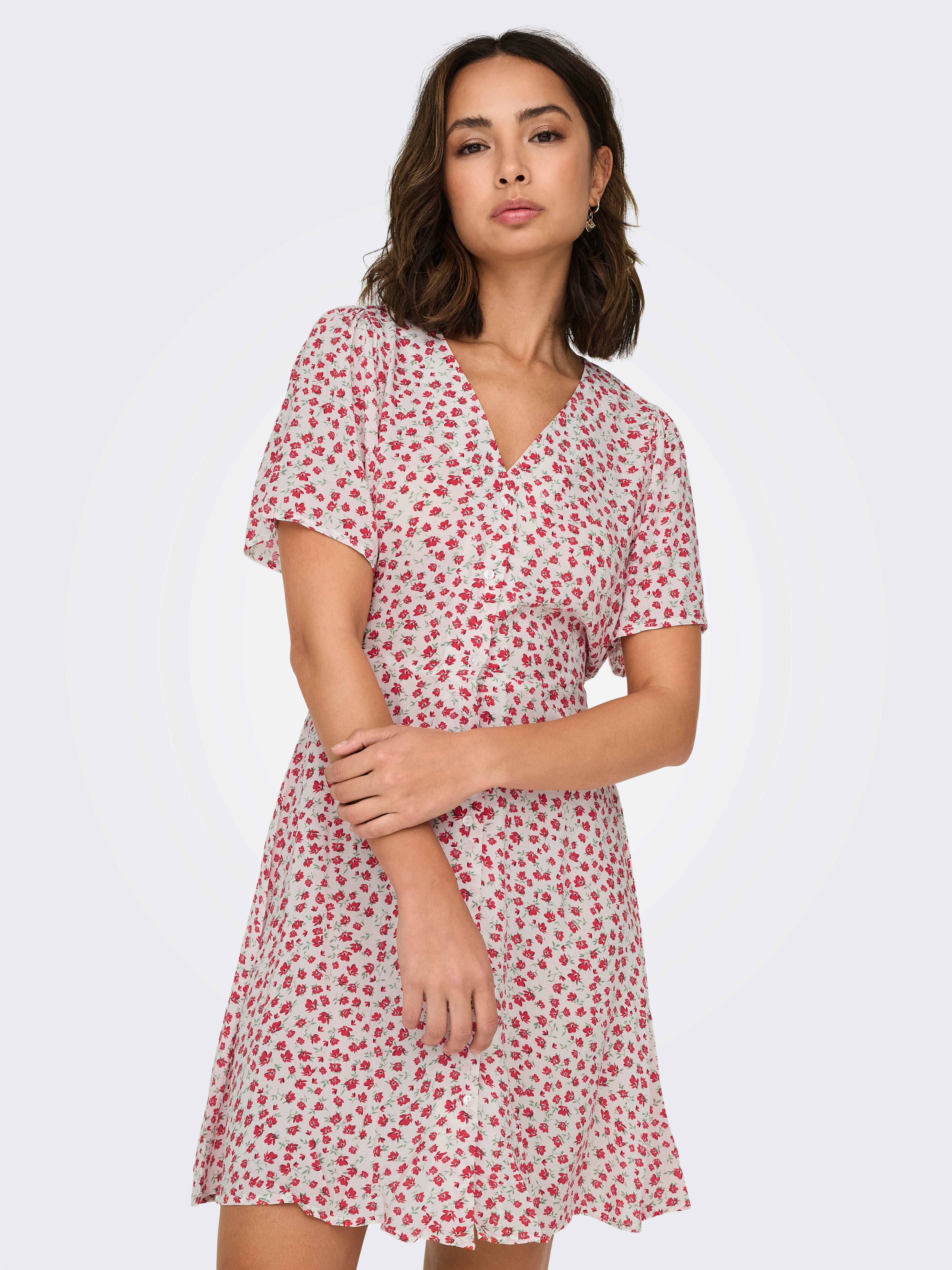 ONLY Minikleid ONLEVIDA S/S SHORT DRESS WVN NOOS Sommerkleid günstig online kaufen