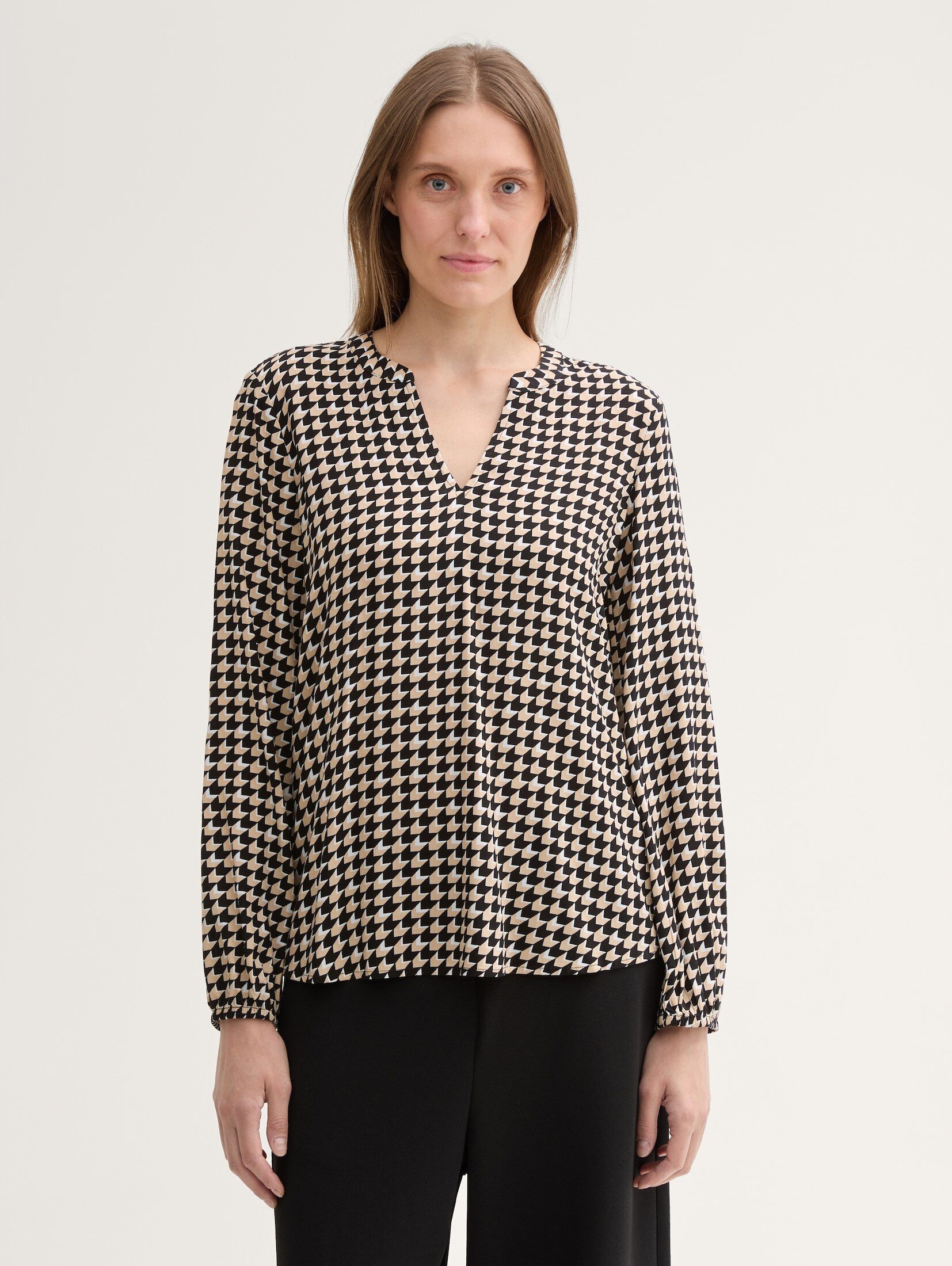 Langarmbluse Gemustere Bluse