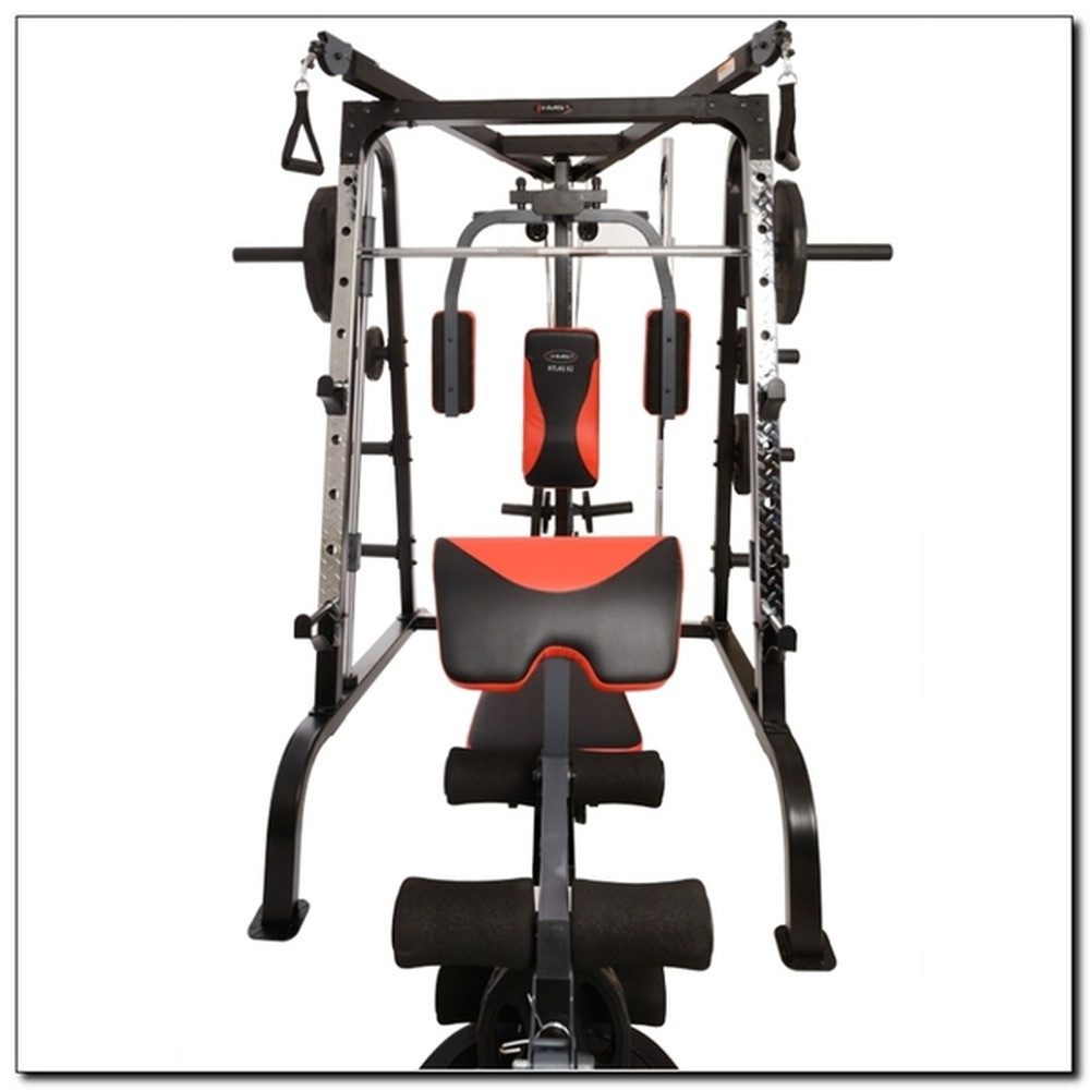 HMS Multipresse Kraftstation Fitnessgerät Homegym, (Spar-Set, Ganzkörpertraining), Multifunktionale Bank mit mehrstufig verstellbarem Sitz