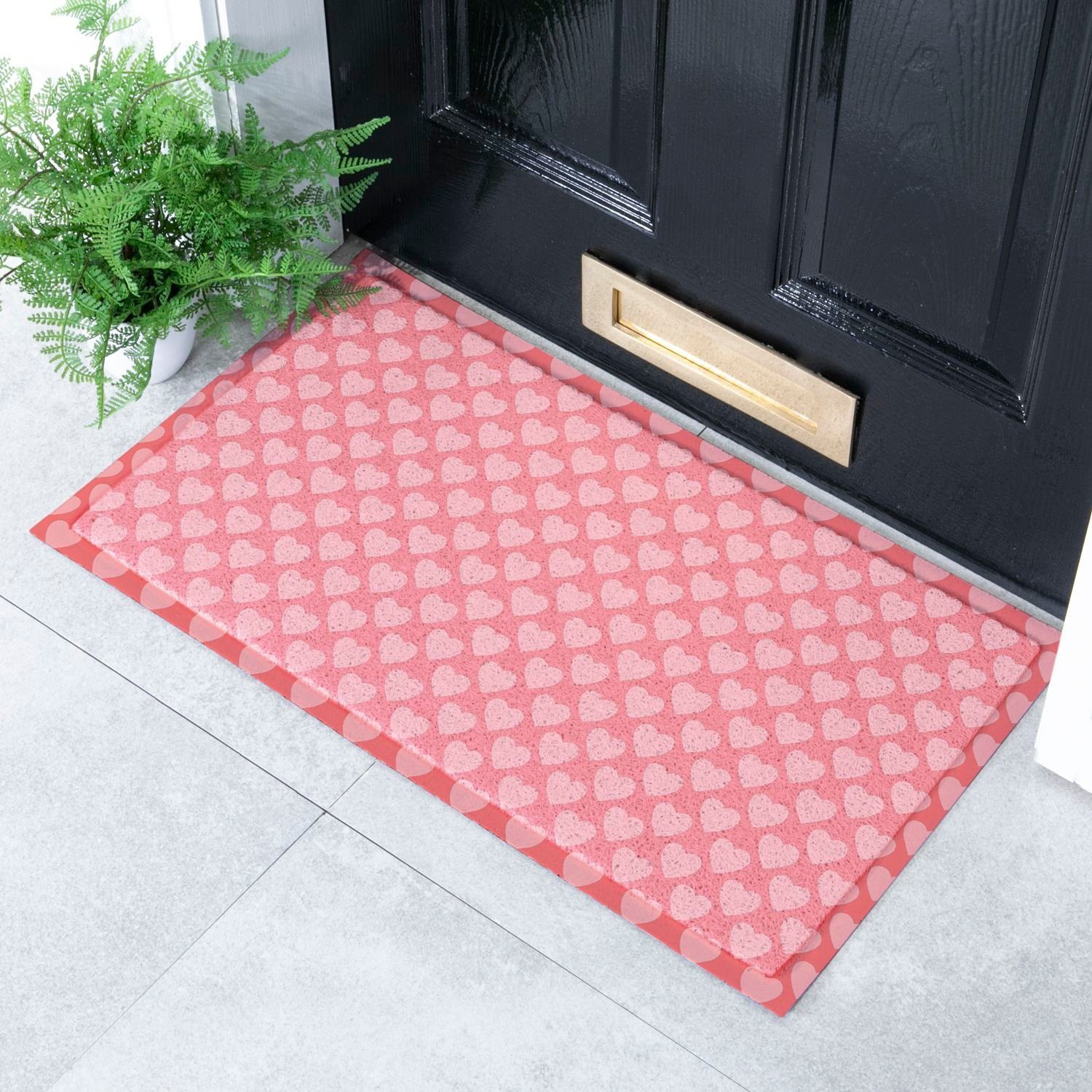 Artsy Mats Fußmatte Fußmatte mit Herzmuster (70 x 40 cm)