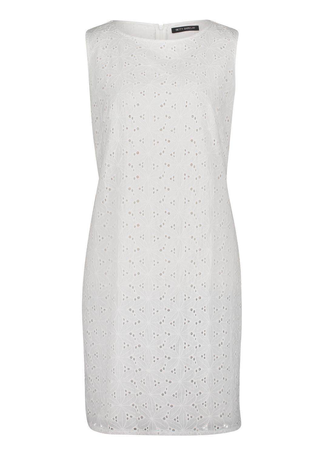 Betty Barclay Sommerkleid Kleid Kurz ohne Arm, Bright White