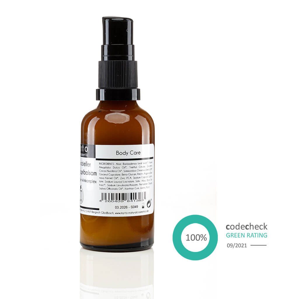 myrto Naturkosmetik Fußlotion Antimikrobieller Bio Fuß- & Nagelbalsam – bei Fußpilz und Ekzeme, antimikrobiell, Fußpflege bei Fußpilz & Nagelpilz, lindert Juckreiz