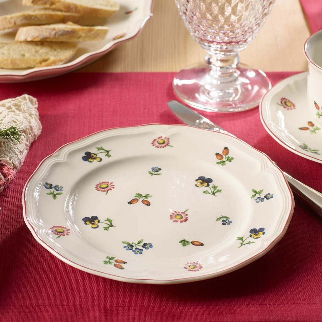 Villeroy & Boch Frühstücksteller Petite Fleur Frühstücksteller, (1 St), Premium Porcelain, mikrow.- & spülm.sicher, Made in Germany