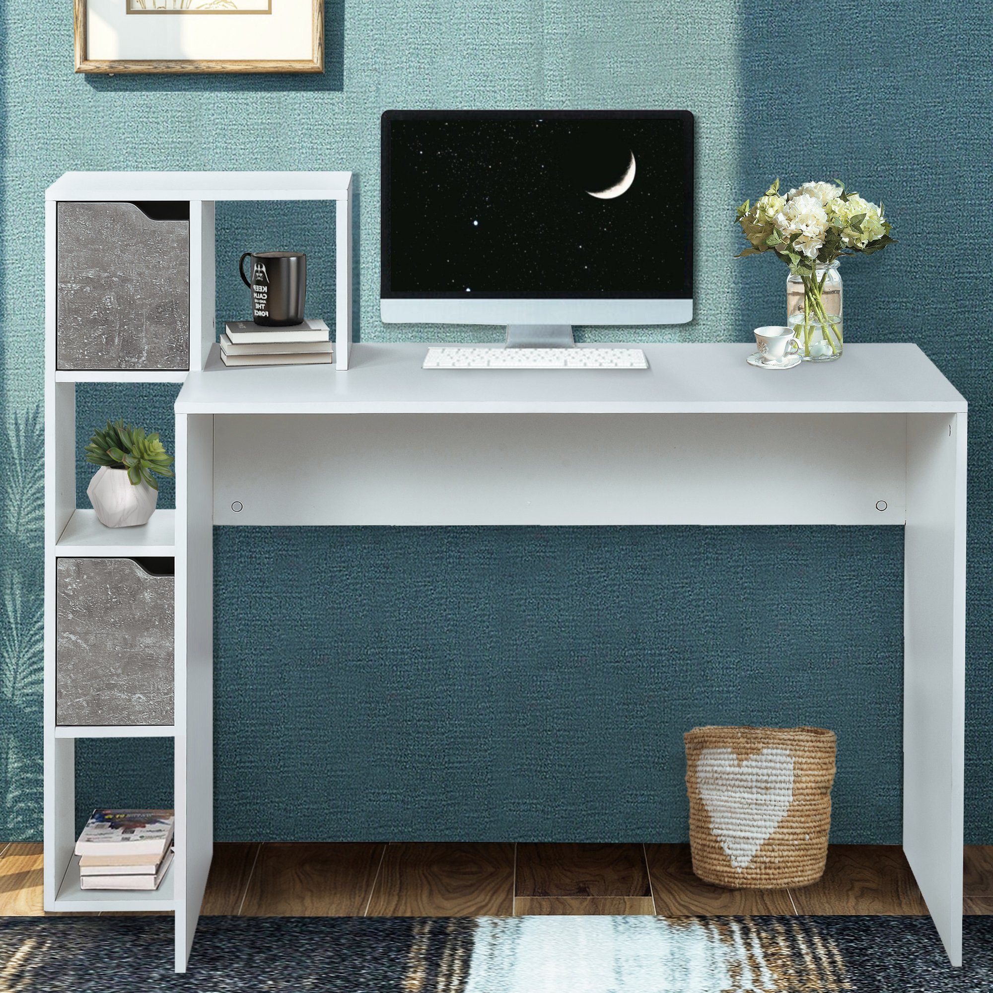 PHOEBE CAT Schreibtisch, Computertisch Bürotisch Gaming Tisch mit