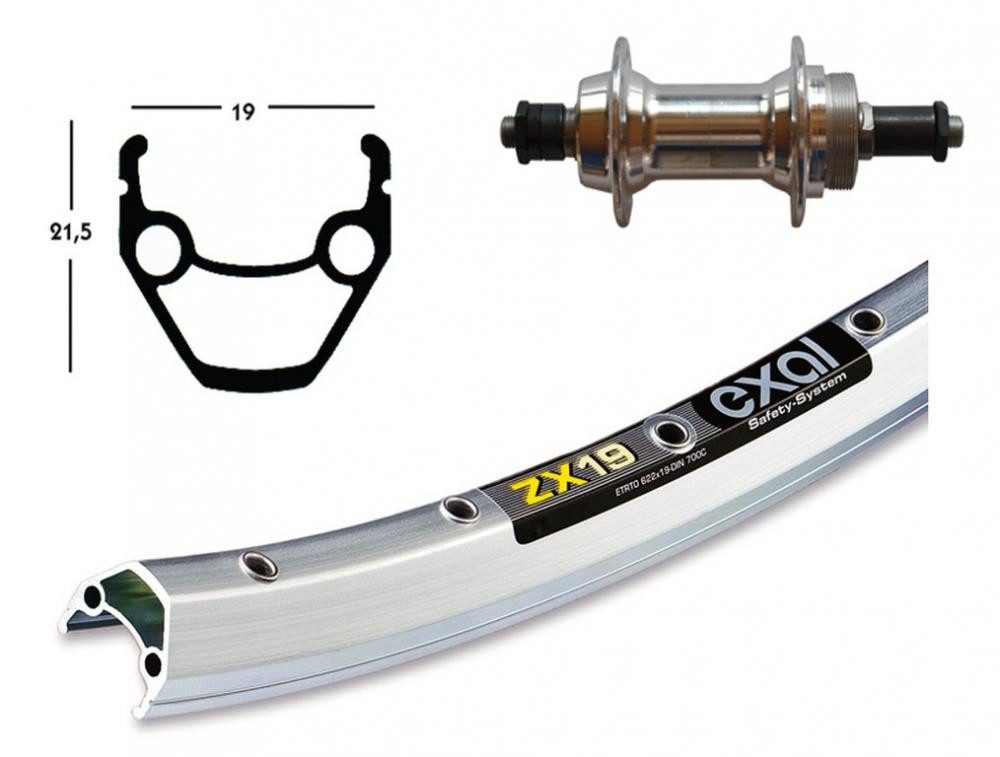 BikeParts Laufrad Bike-Parts Laufrad Hinterrad 26x1.75 Schraubkranz 6-7 fach silber Schn