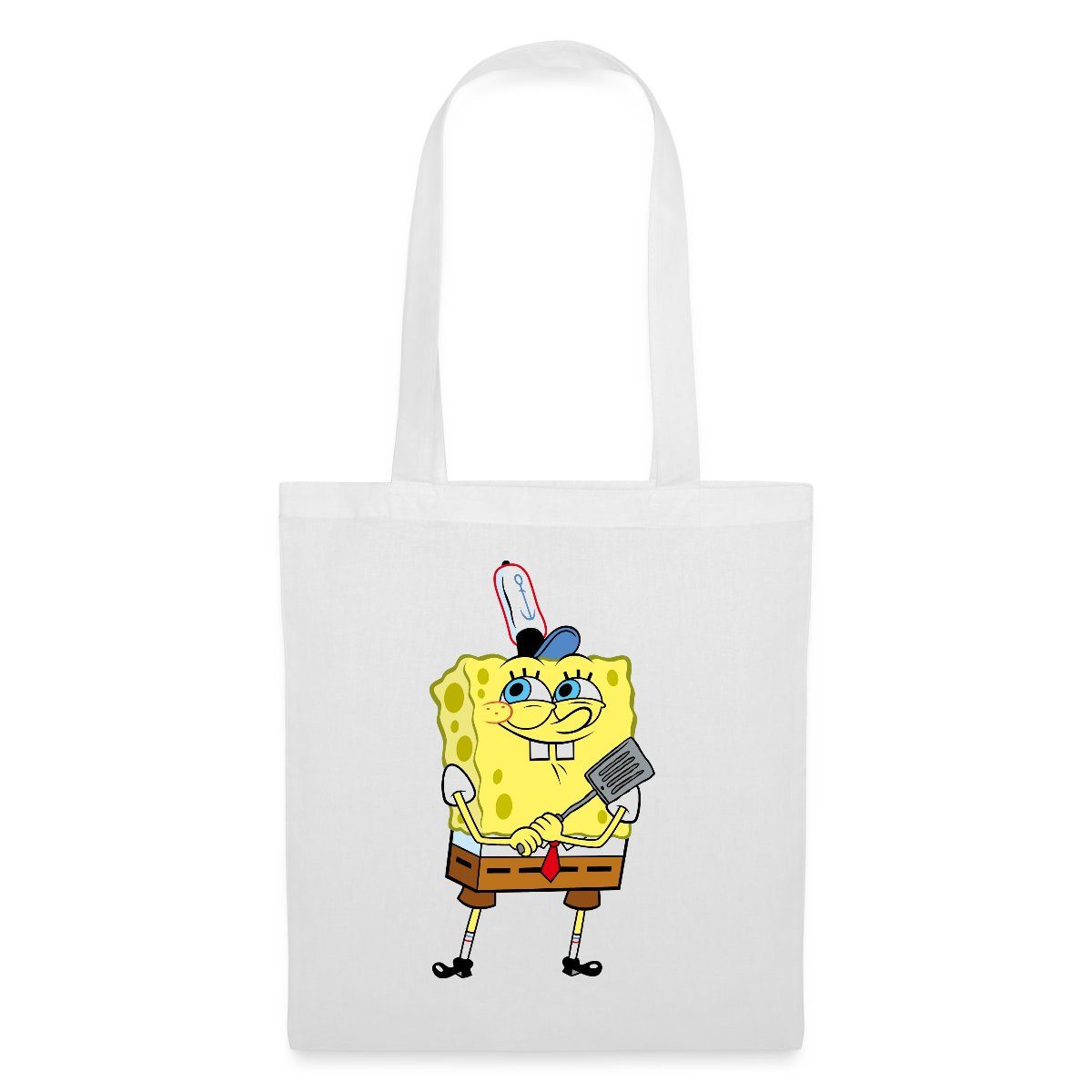 Spreadshirt Henkeltasche SpongeBob Schwammkopf Burger Braten Stoffbeutel (1-tlg)