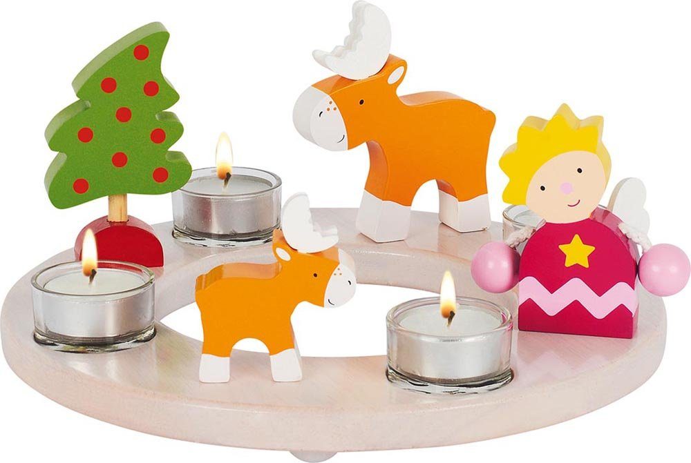 goki Dekokranz Kerzenkranz Ostern und Weihnachten, ohne Teelichter