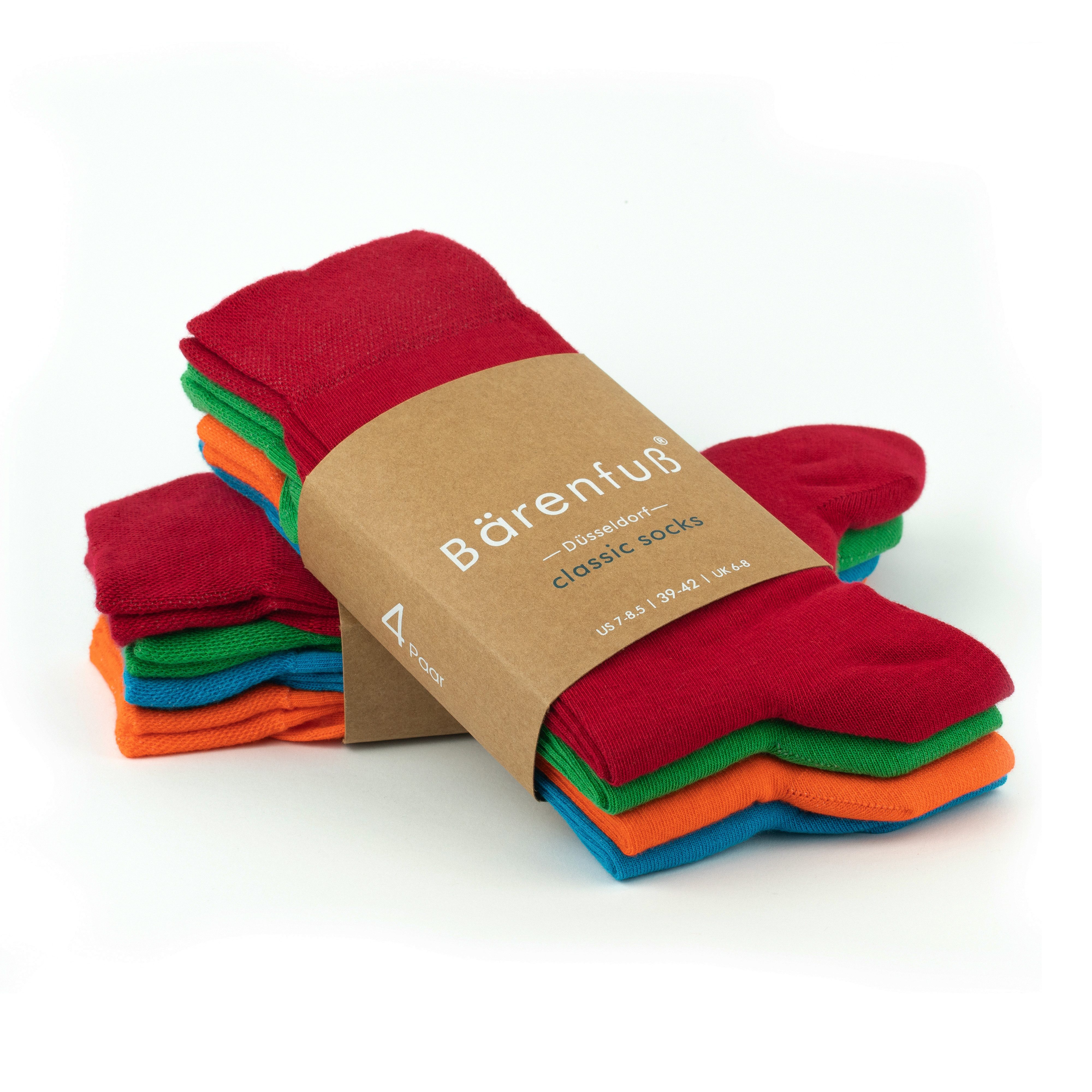 Bärenfuß Businesssocken 8 Paar Herren Damen Premium Business Socken atmungsaktive Baumwolle (ohne spürbare Naht oder Fusseln, plastikfreie Verpackung)