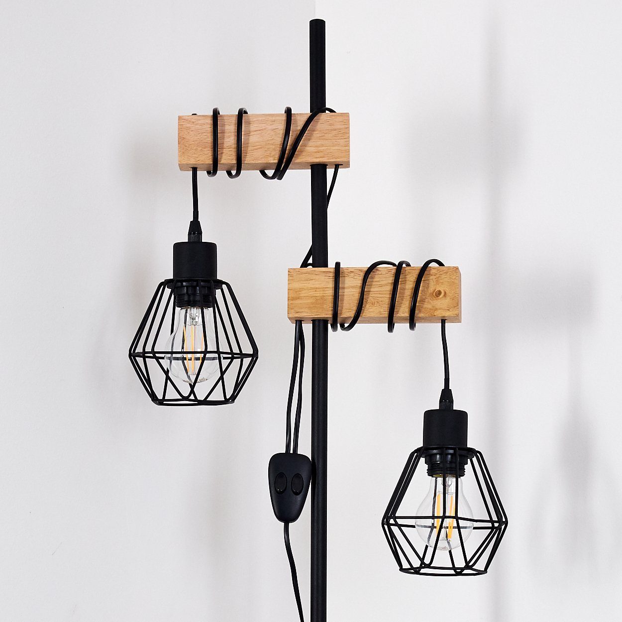 hofstein Stehlampe Vintage Wohn Schlaf Zimmer Beleuchtung Steh Boden Stand Lese Lampen – Bild 4 von 5