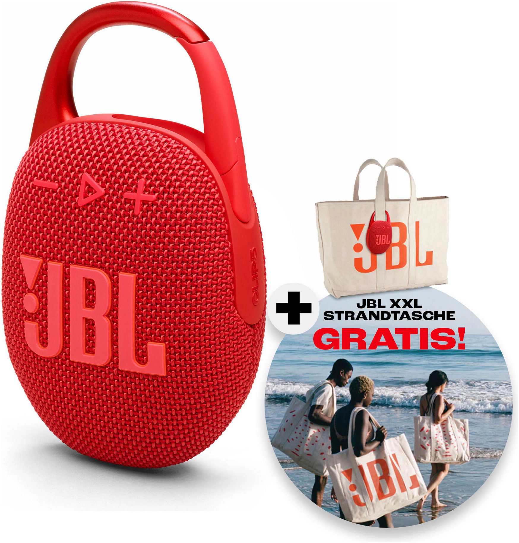 Clip 5 (Gratis dazu: XXL-Strandtasche) Portable-Lautsprecher