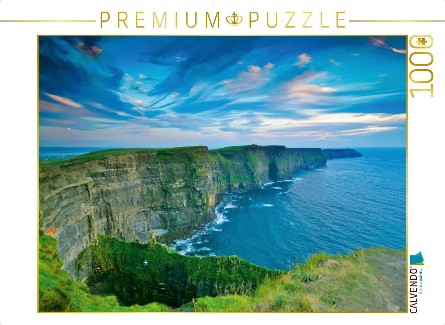 CALVENDO Puzzle CALVENDO Puzzle Sehnsucht Irland - Die Cliffs of Moher in County Clare, 1000 Puzzleteile