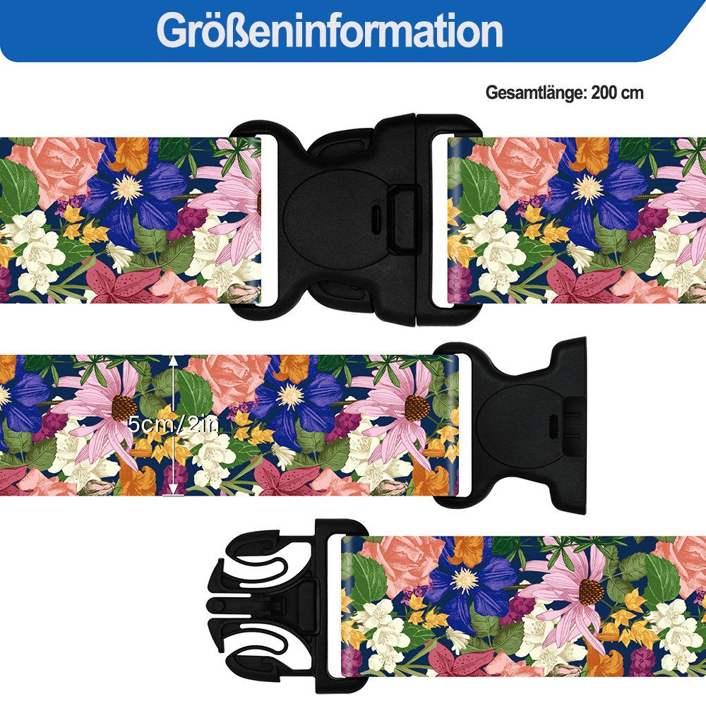 Agger Koffergurt 2er-Set Gepäckgurt Verstellbar,Leopardenmuster, für Reisen, (2-tlg), personalisierte Kofferbänder, robuste Kofferbänder, Schnellverschluss