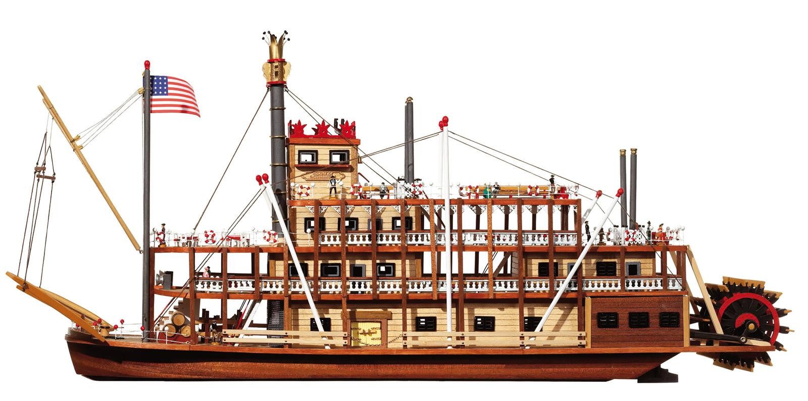 OcCre Modellbausatz Mississippi 1:80 Schiffsbausatz, (Schiff, 1702-tlg., Schiffsbausatz), Made in Europe