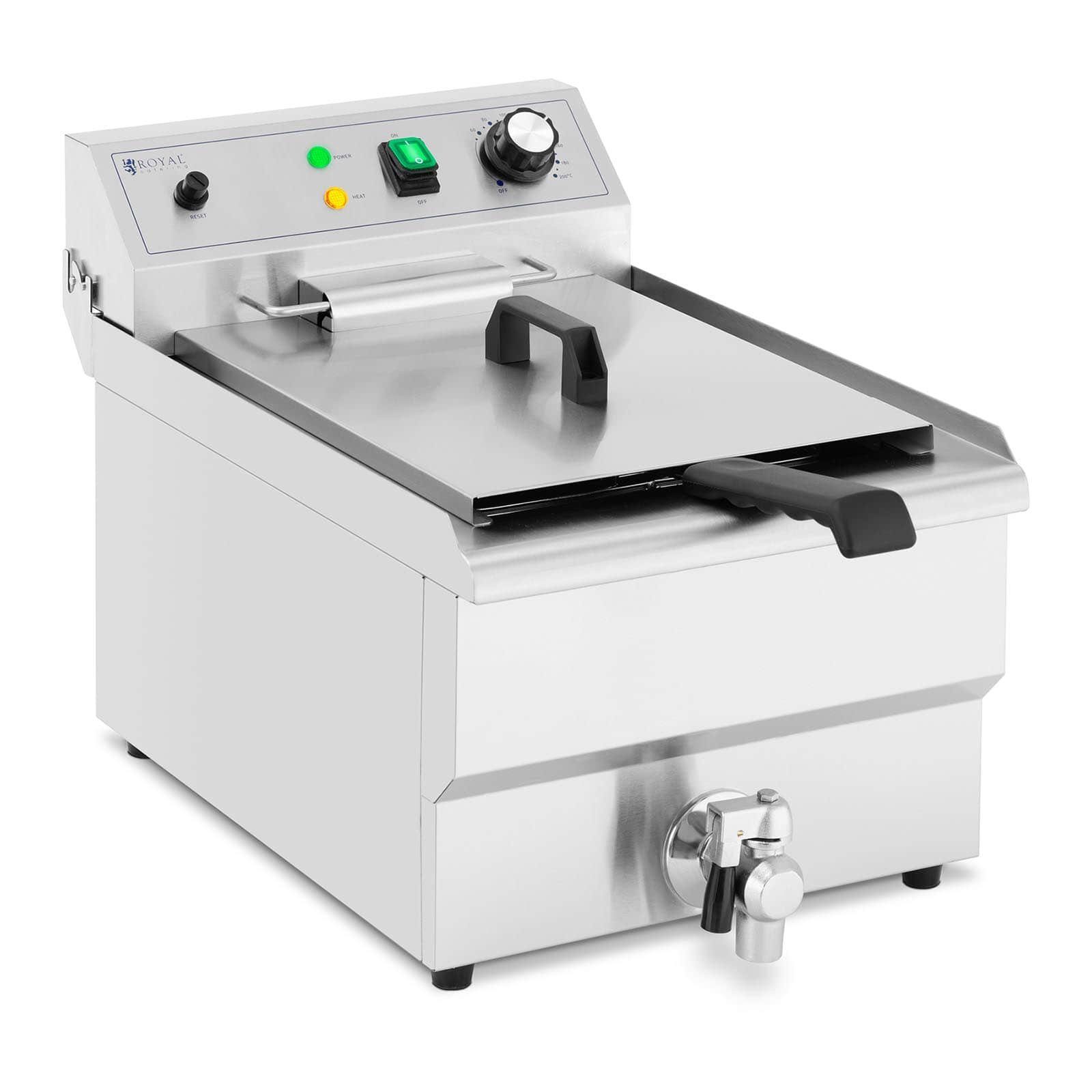 Royal Catering Fritteuse Elektro-Fritteuse Fritteuse Gastro Kaltzonen Fritteuse 13 L 3.000 W, 3000 W