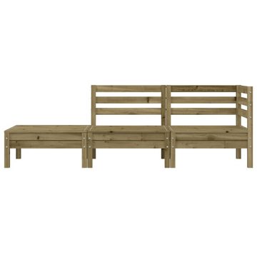 vidaXL Loungesofa Gartensofa 3-Sitzer Kiefernholz Imprägniert, 1 Teile